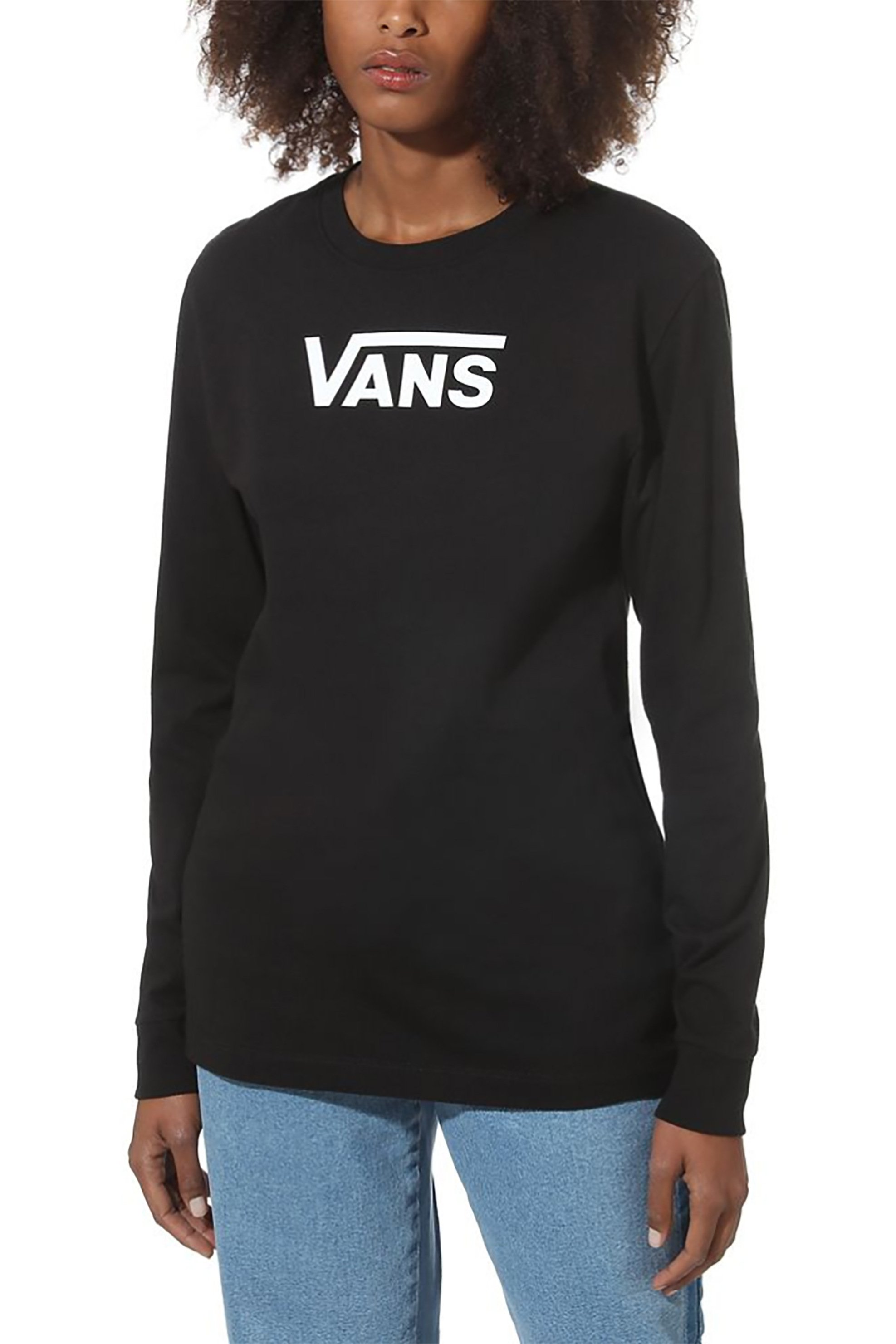 Vans Vans Γυναικεία μπλούζα μακρυμάνικη Flying V - VN0A47WNBLK1 Μαύρο 2025