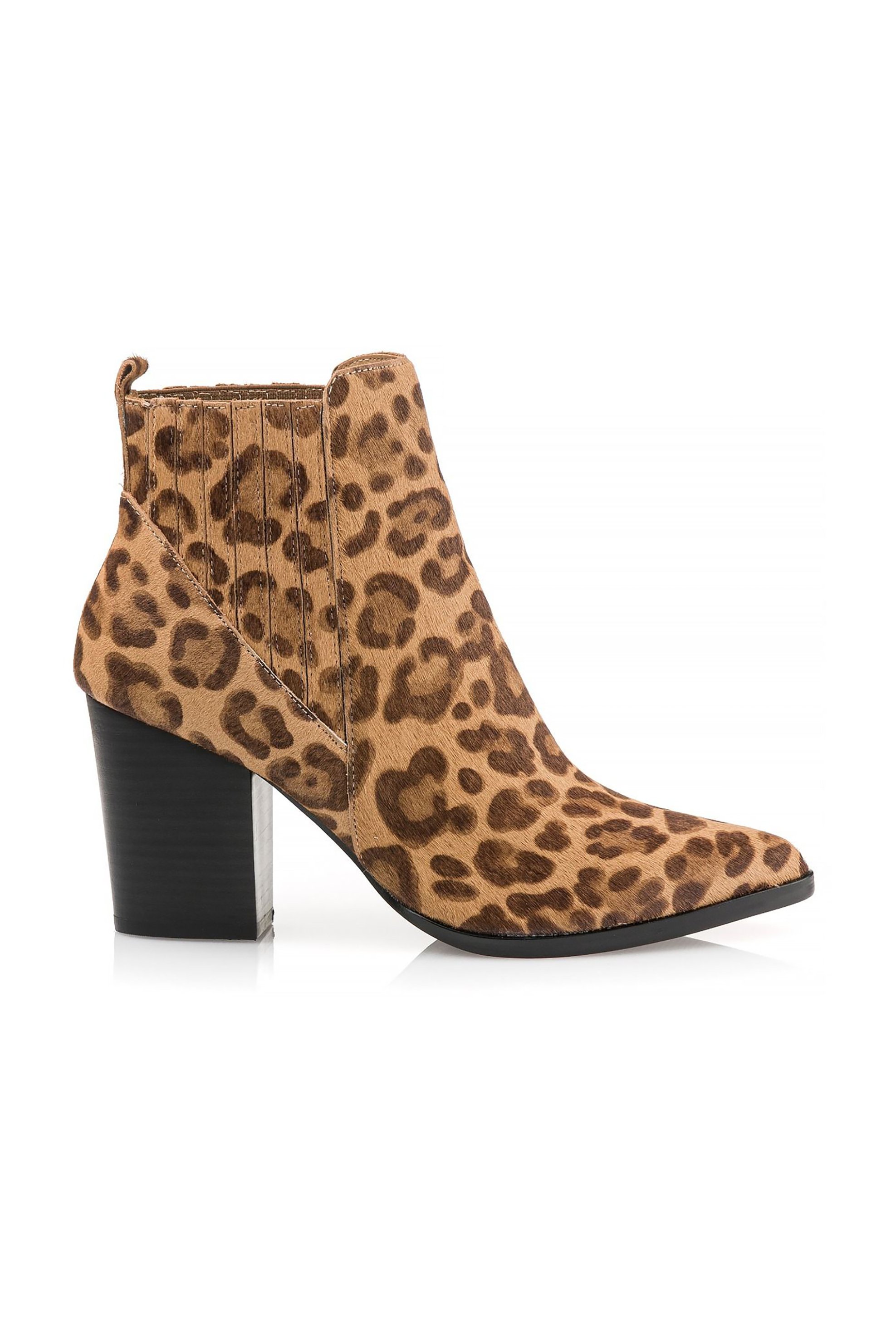 Steve Madden γυναικεία μποτάκια με leopard print ''Justina'' - 219744-JUSTINA Μπεζ φωτογραφία