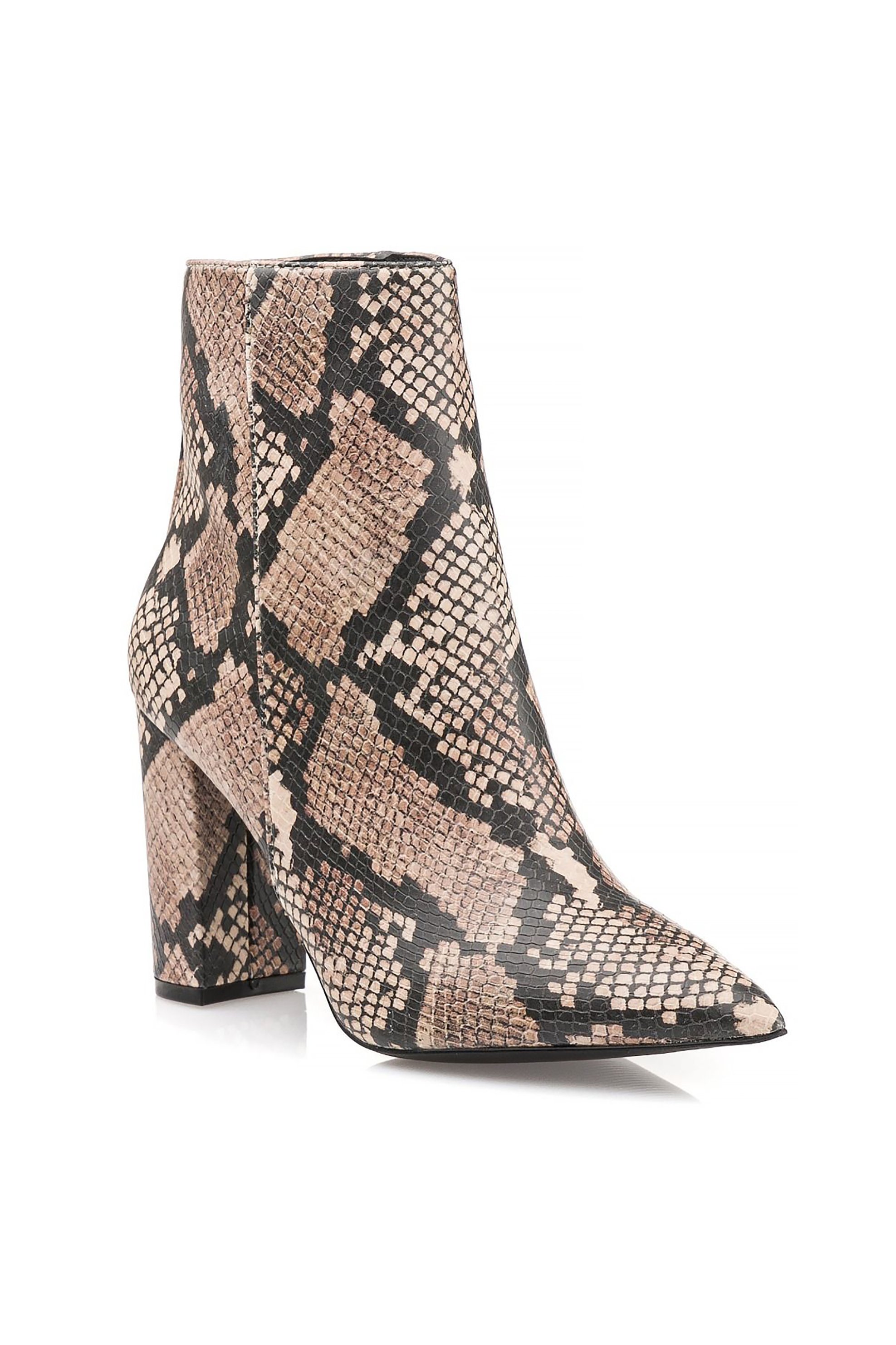 Steve Madden γυναικεία μποτάκια με snakeskin print ''Renn'' - 219744-RENN Μπεζ φωτογραφία