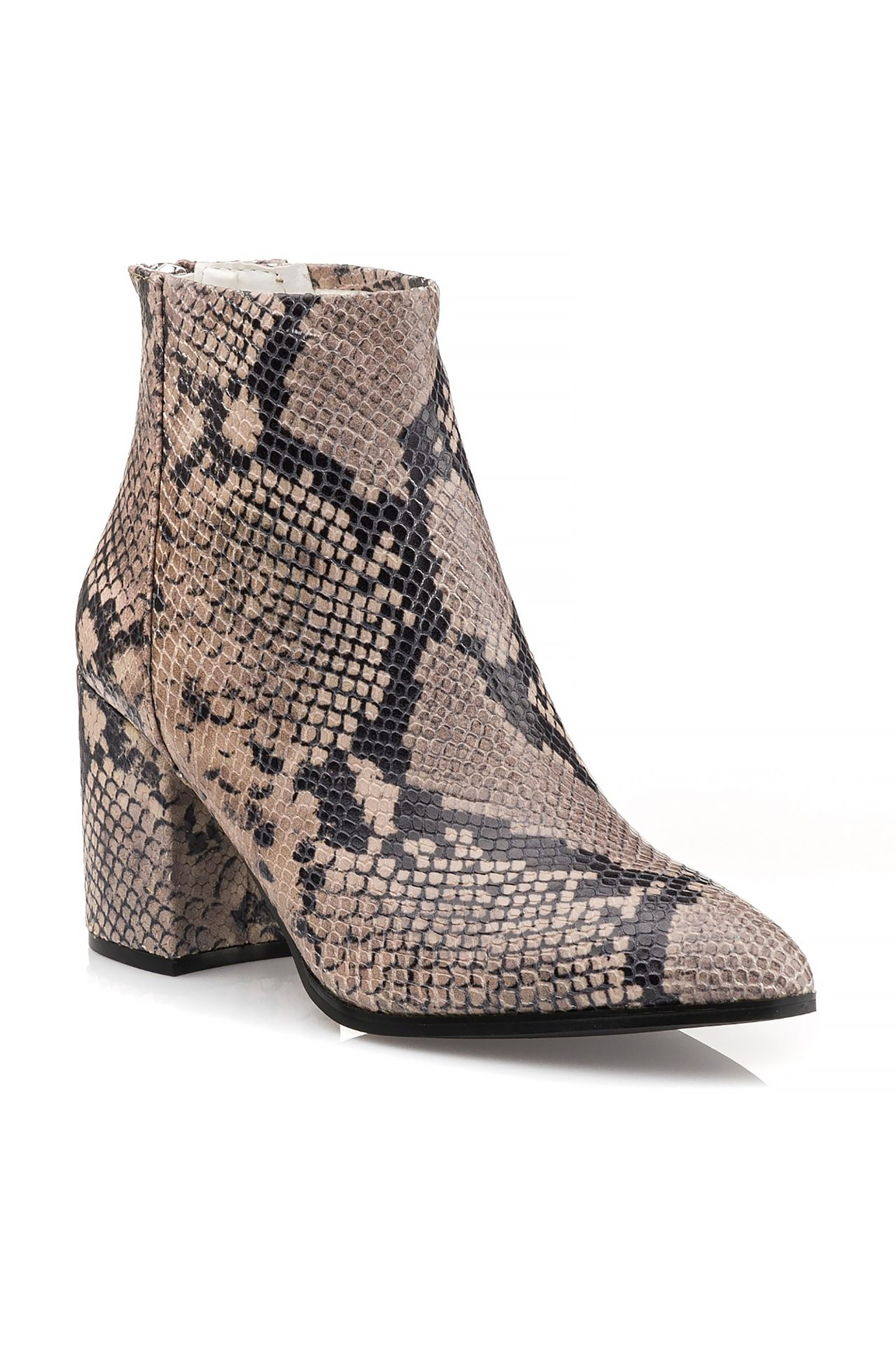 Steve Madden γυναικεία μποτάκια με snakeskin print ''Jillian'' - 744-JILLIAN TA.SN Μπεζ φωτογραφία