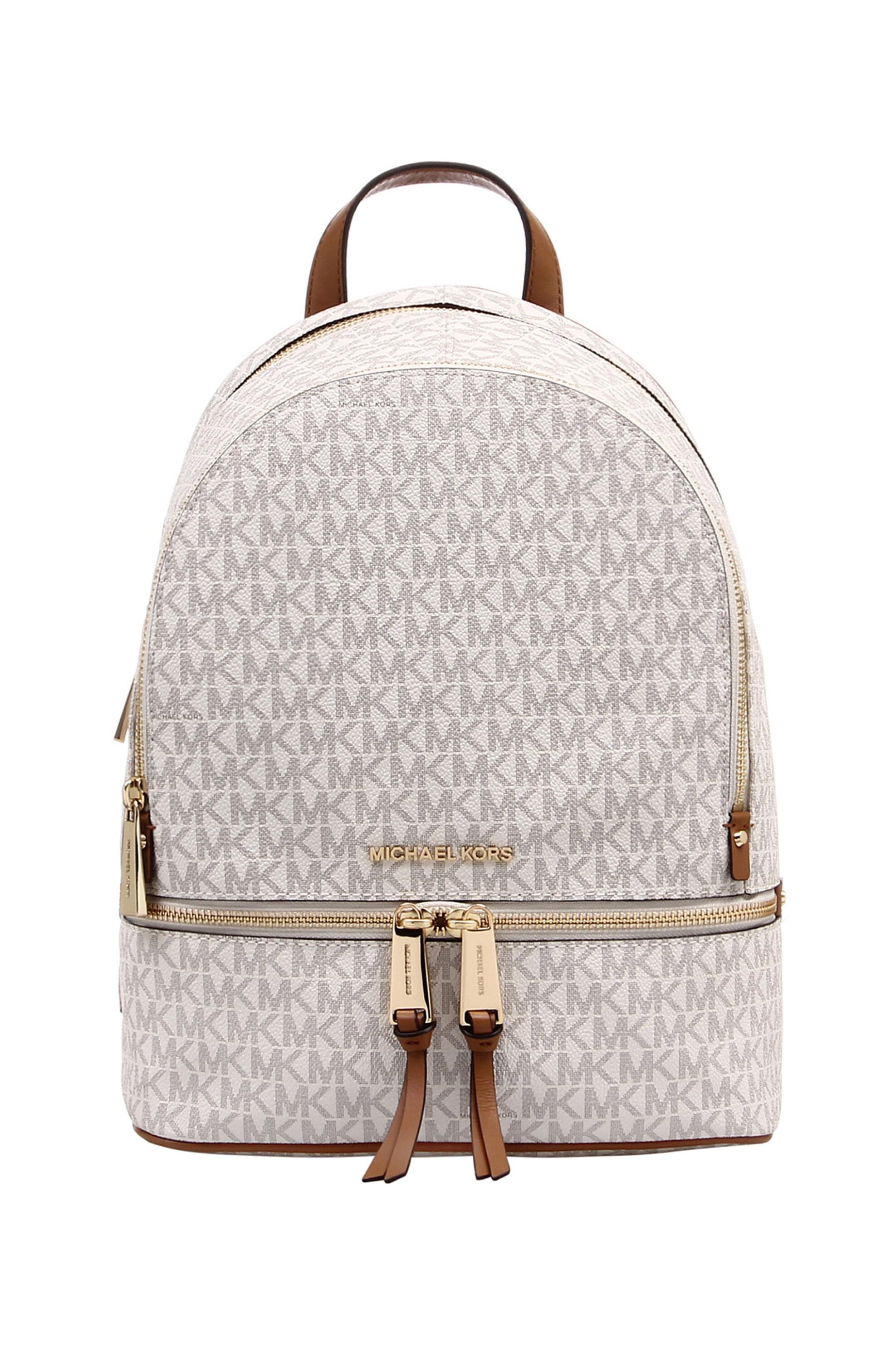 MICHAEL KORS Michael Kors γυναικείο backpack "Rhea Medium Logo" - 30S7GEZB1B Μπεζ