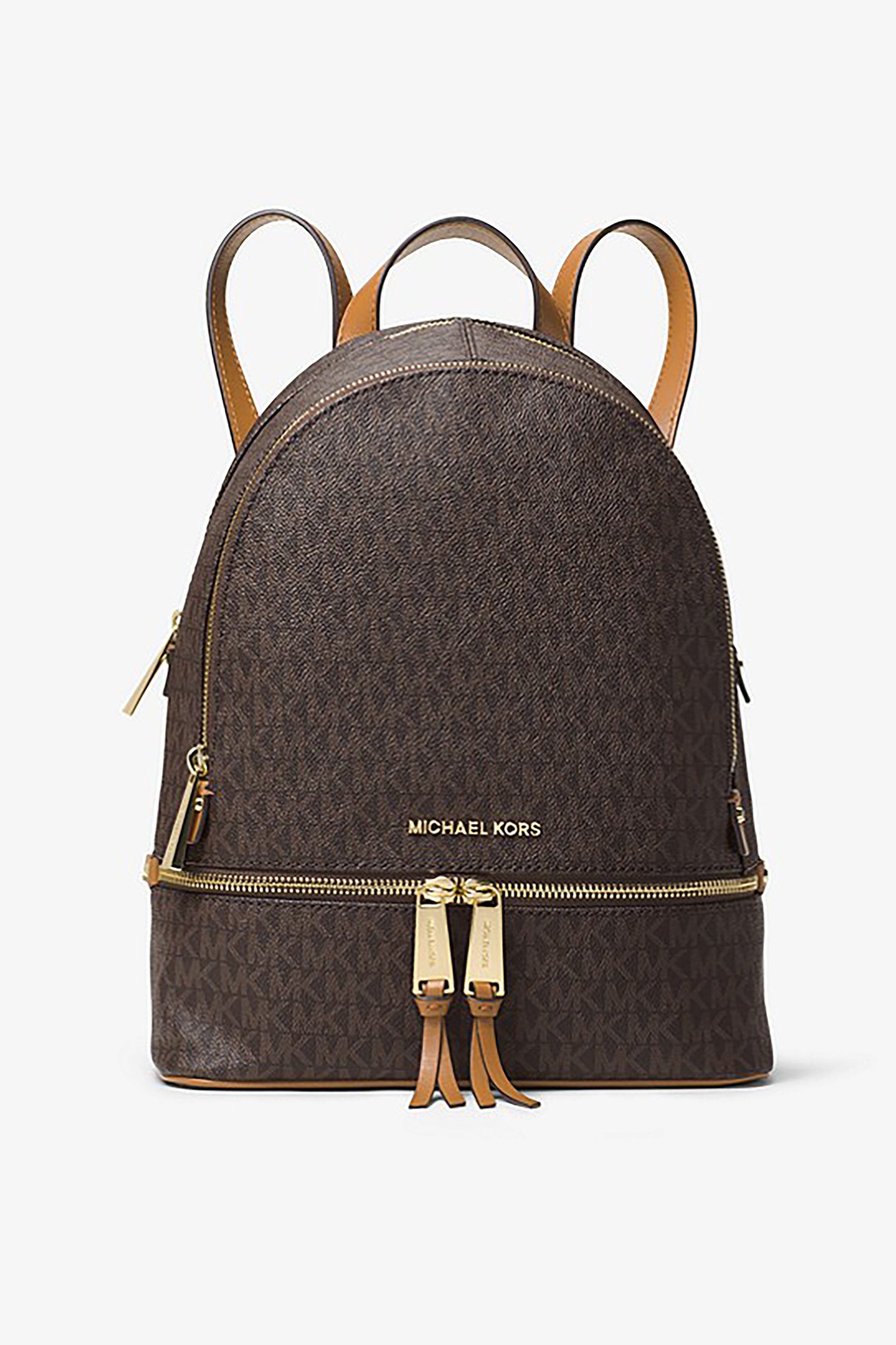 MICHAEL KORS Michael Kors γυναικείο backpack "Rhea Medium Logo" - 30S7GEZB1B Καφέ