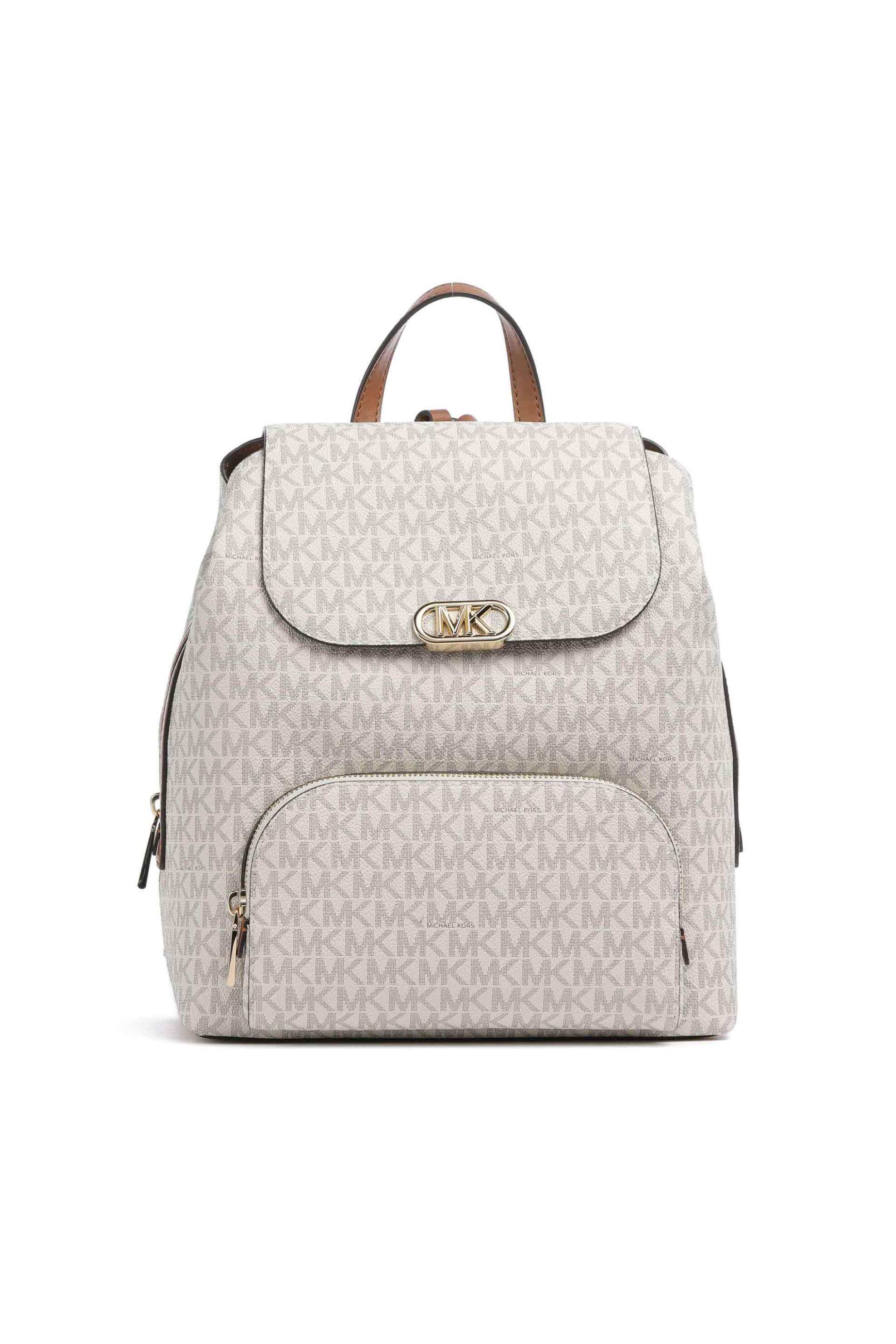 MICHAEL KORS Michael Kors γυναικείο backpack με all-over monogram και logo print "Kensington" - 30F3G8KB2B Εκρού