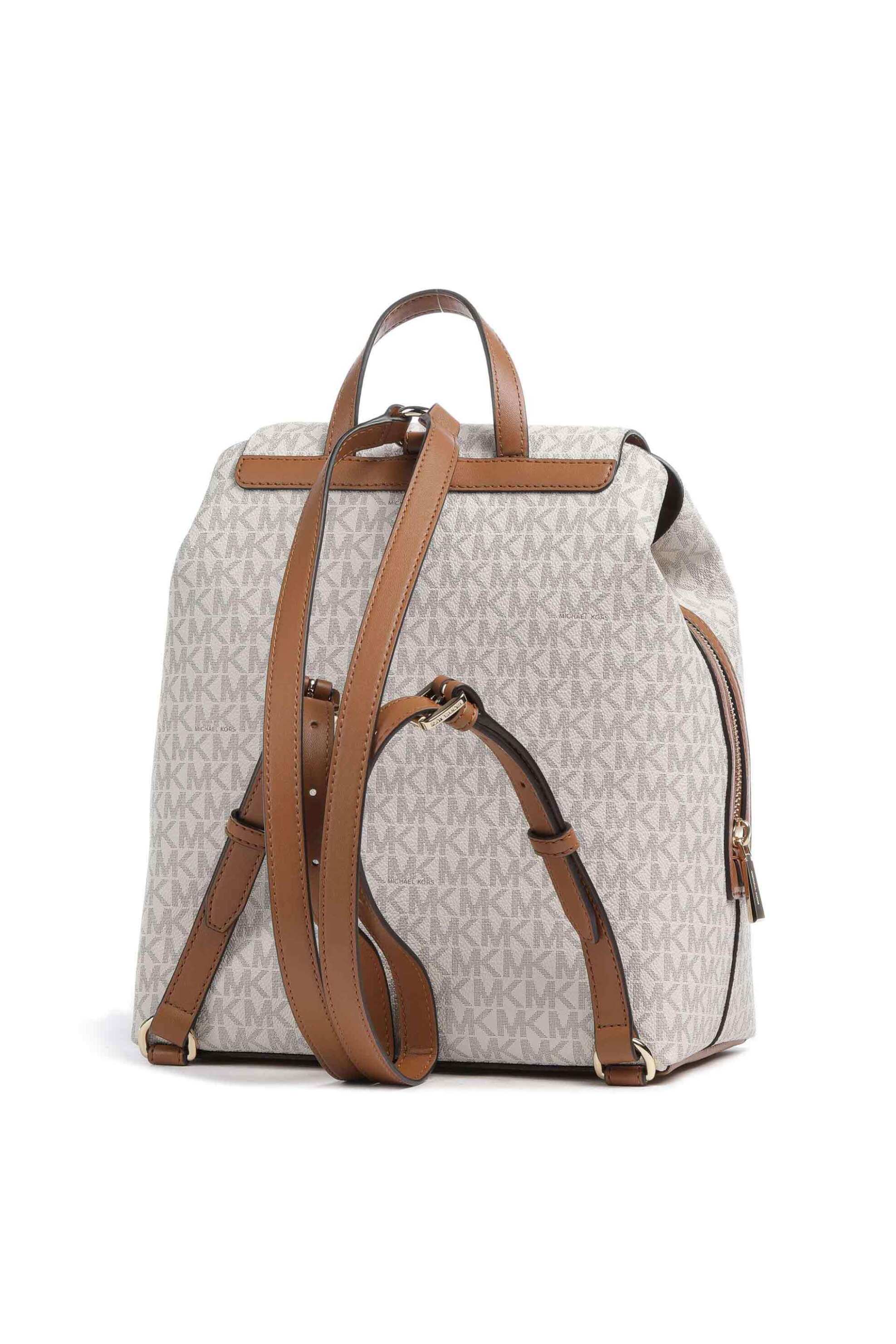 Michael Kors γυναικείο backpack με all-over monogram και logo print "Kensington" - 30F3G8KB2B Εκρού φωτογραφία