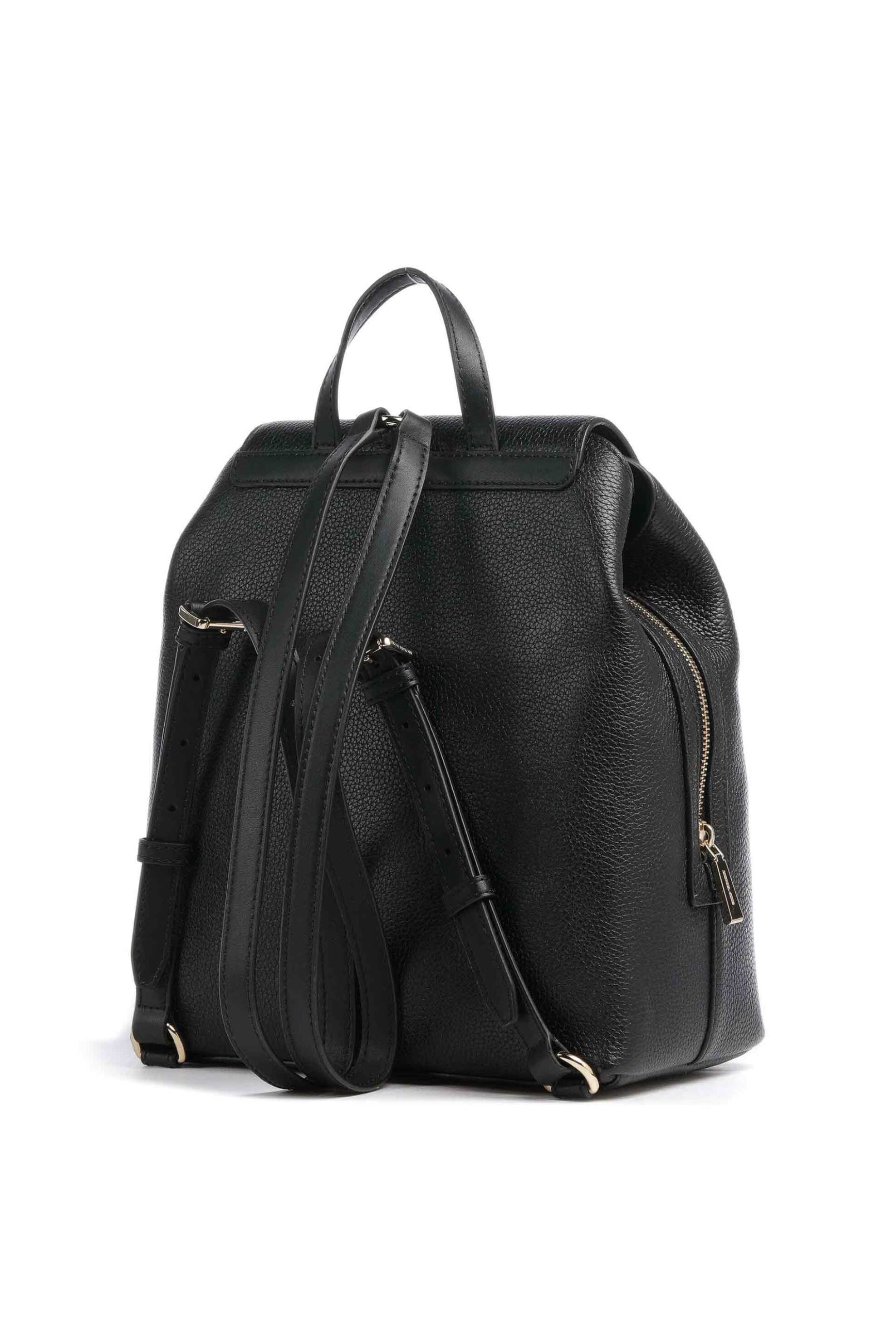 Michael Kors γυναικείο δερμάτινο backpack μονόχρωμο με μεταλλικό μονόγραμμα "Kensington" - 30F3G8KB2L Μαύρο φωτογραφία