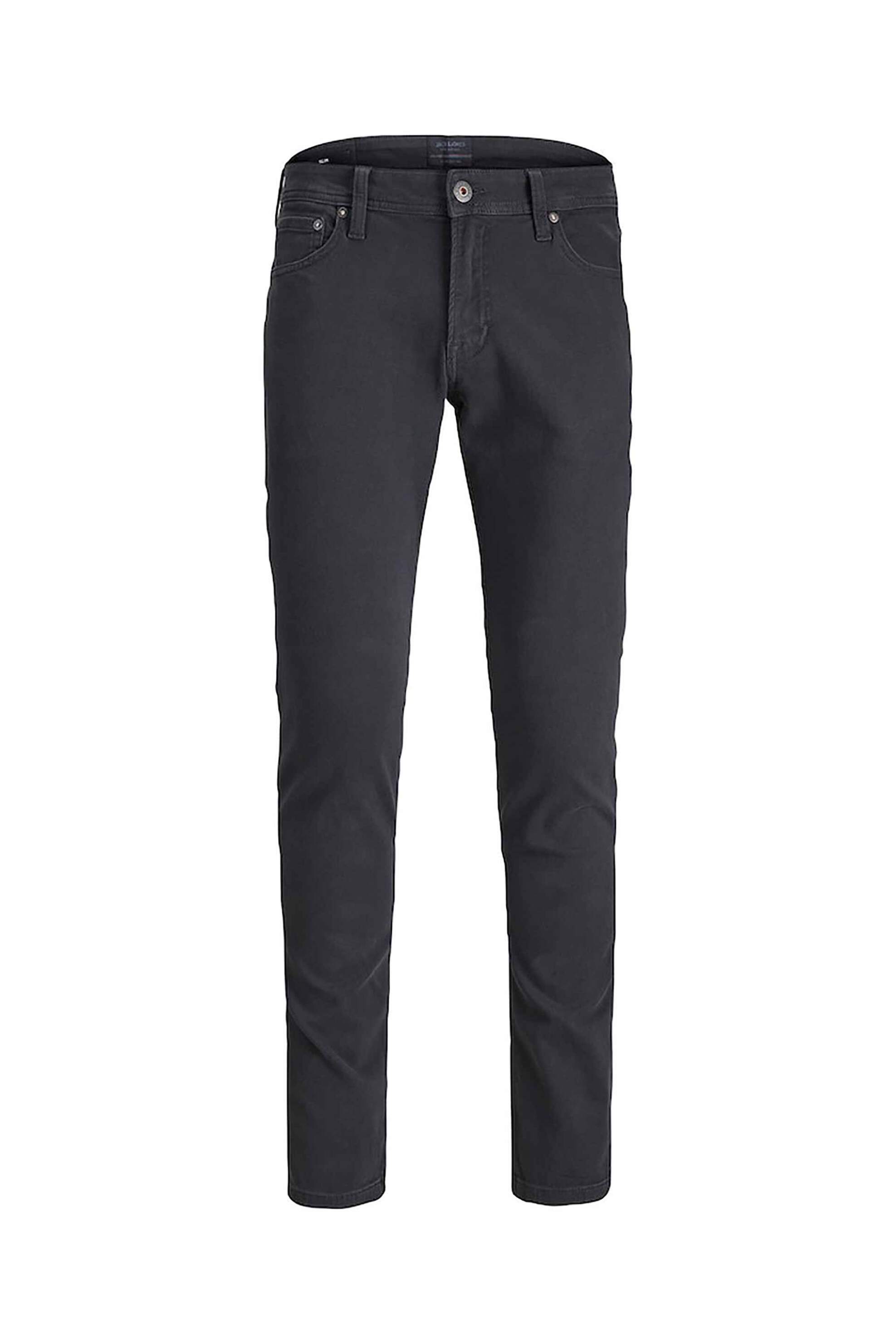 JACK & JONES JACK & JONES ανδρικό τζιν παντελόνι πεντάτσεπο Slim Fit "Glenn Icon" - 12242355 Ανθρακί