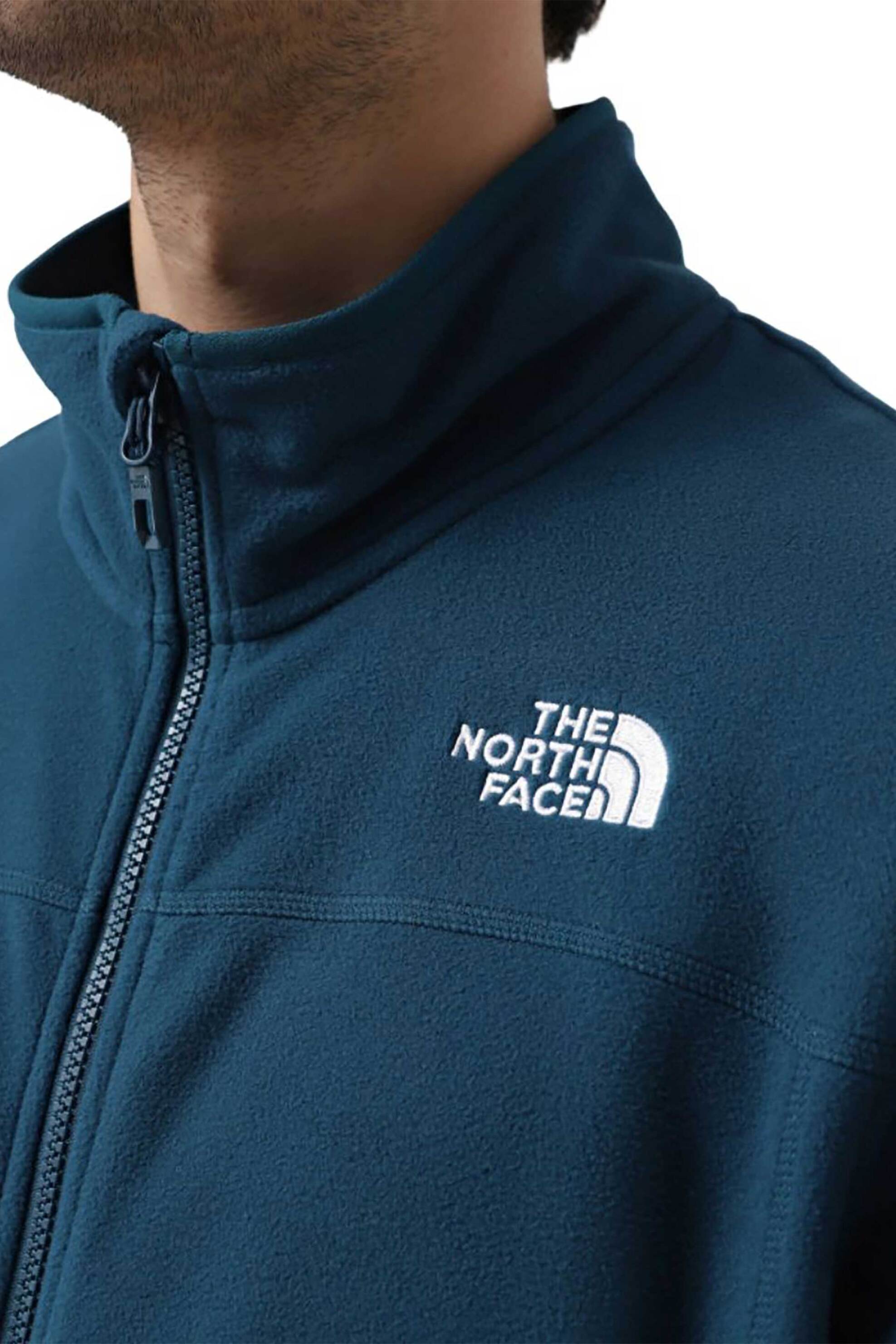 The North Face ανδρική fleece ζακέτα με λογότυπο - NF0A855X1NO1 Πετρόλ φωτογραφία