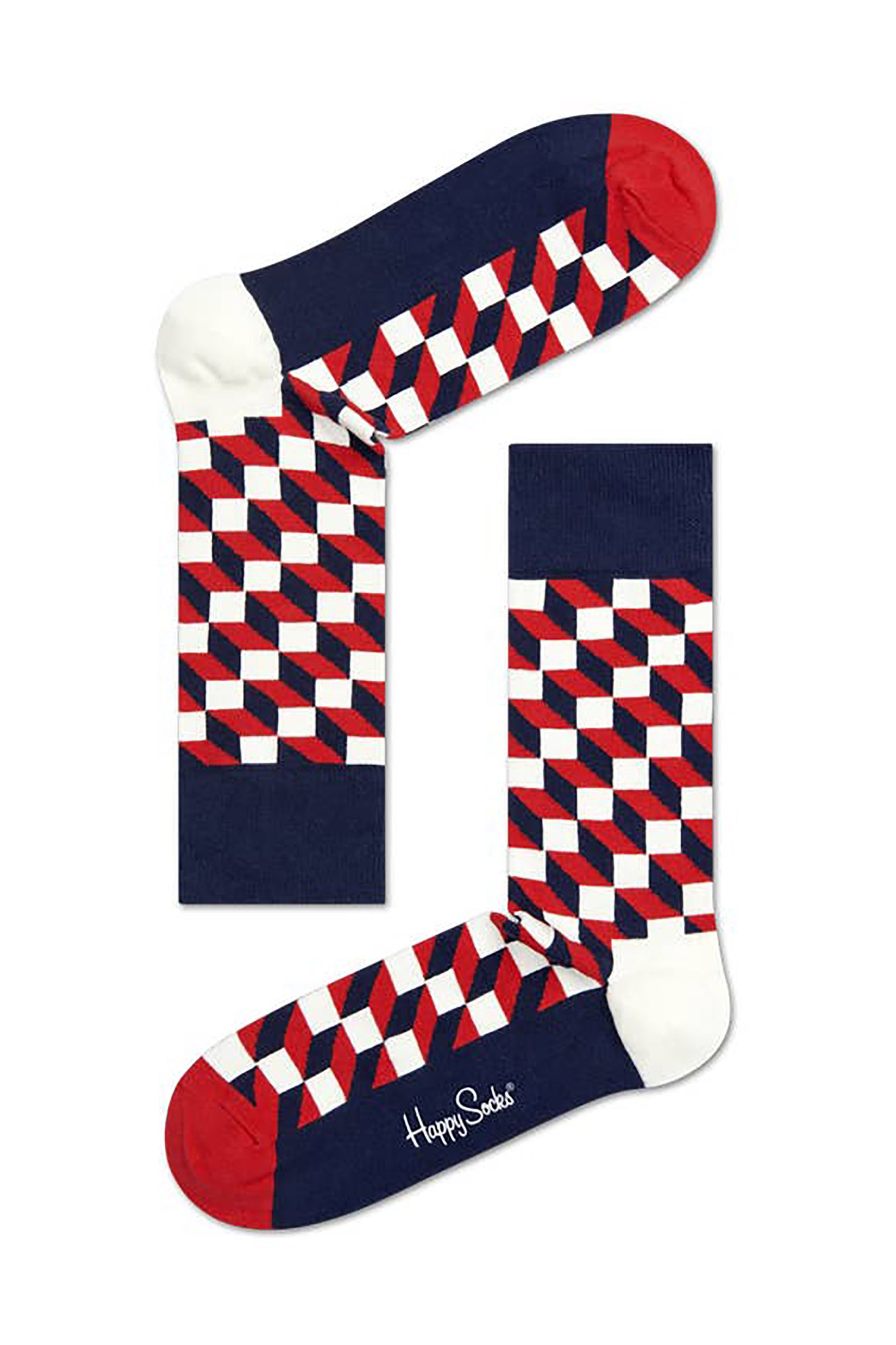 HAPPY SOCKS Happy Socks unisex κάλτσες "Filled Optic" - FIO01-6550 Κόκκινο