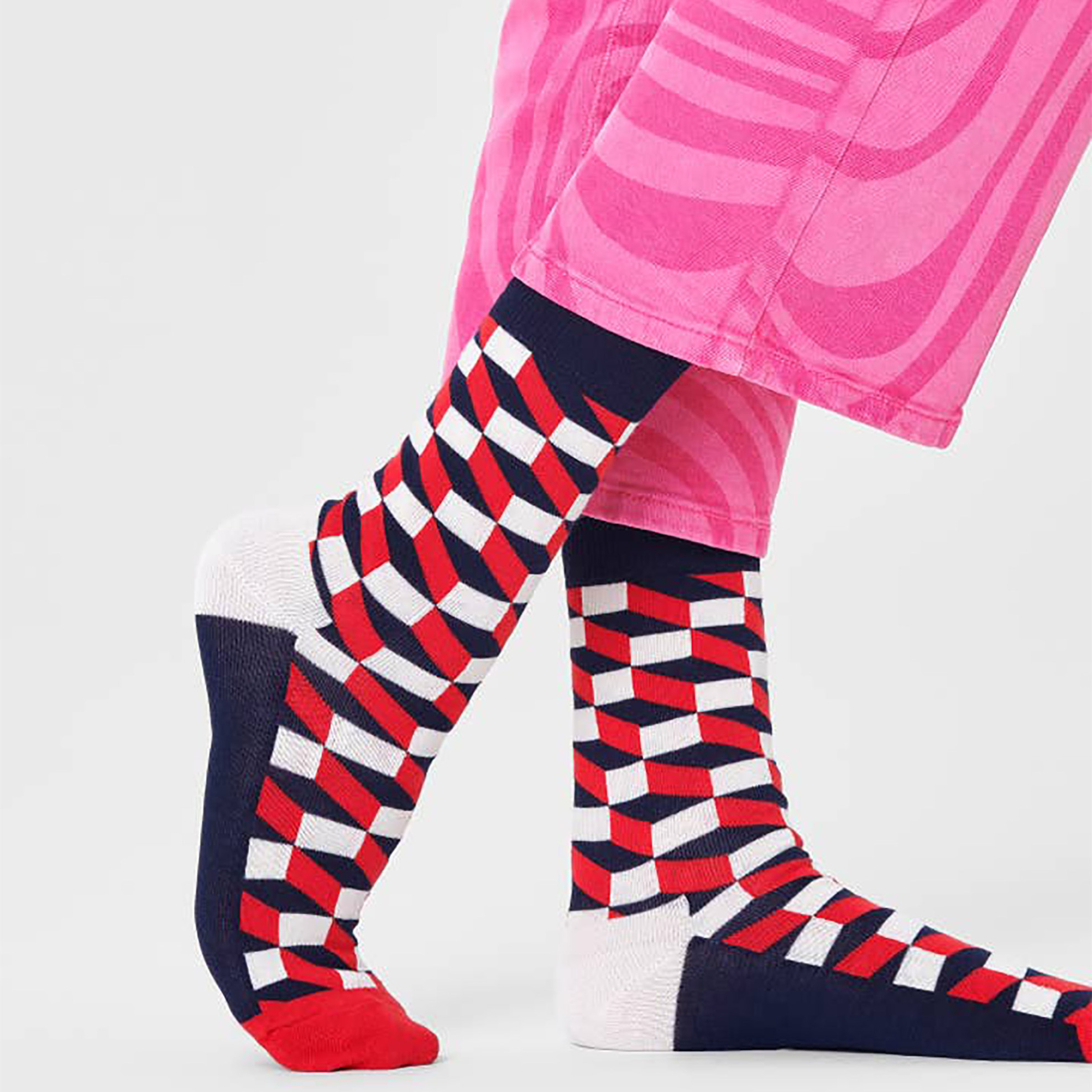 Happy Socks unisex κάλτσες "Filled Optic" - FIO01-6550 Κόκκινο φωτογραφία