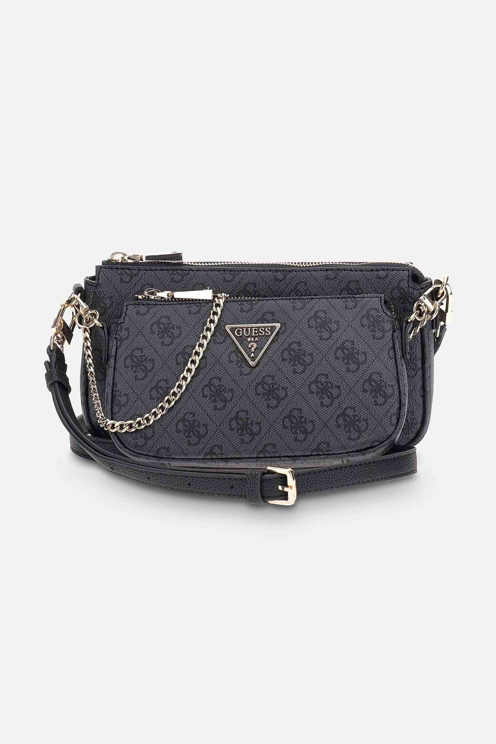 Guess Guess γυναικεία τσάντα crossbody με μεταλλικό λογότυπο και all-over logo print 