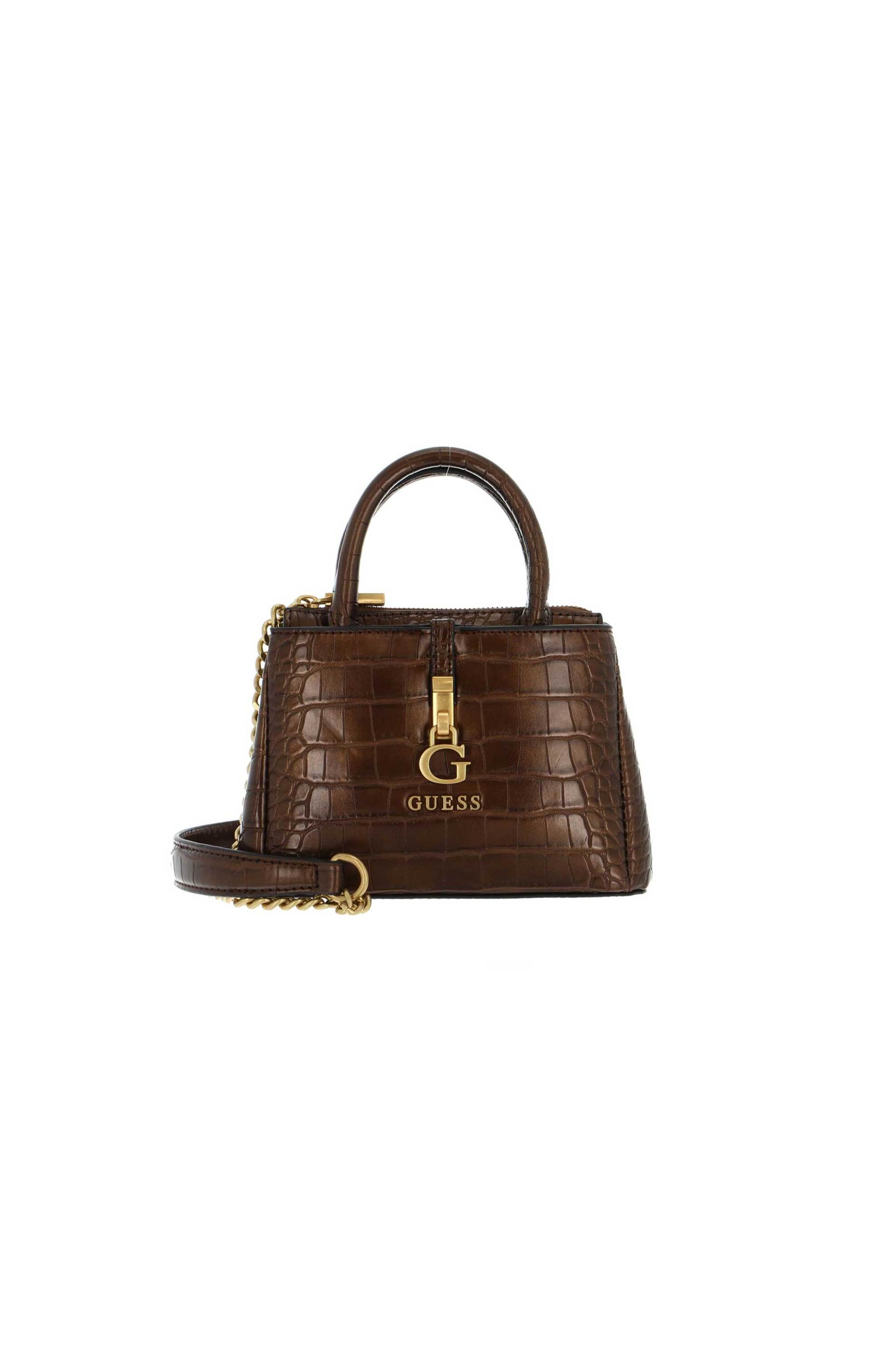 Guess Guess γυναικεία τσάντα mini με all-over croco print και μεταλλικό λογότυπο 