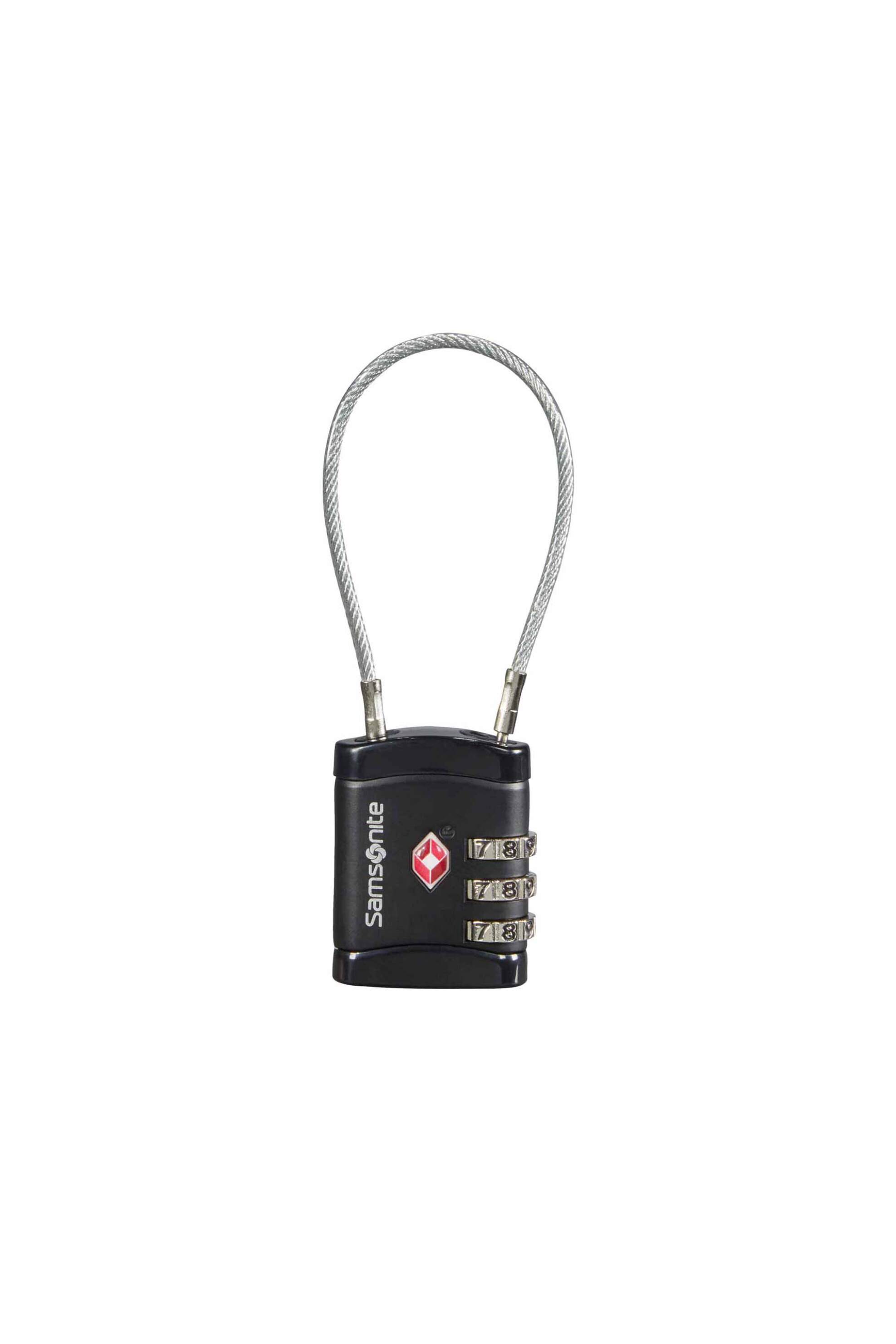 Samsonite κλειδαριά ασφαλείας βαλίτσας "Cablelock 3dial TSA" - 121296 Μαύρο φωτογραφία