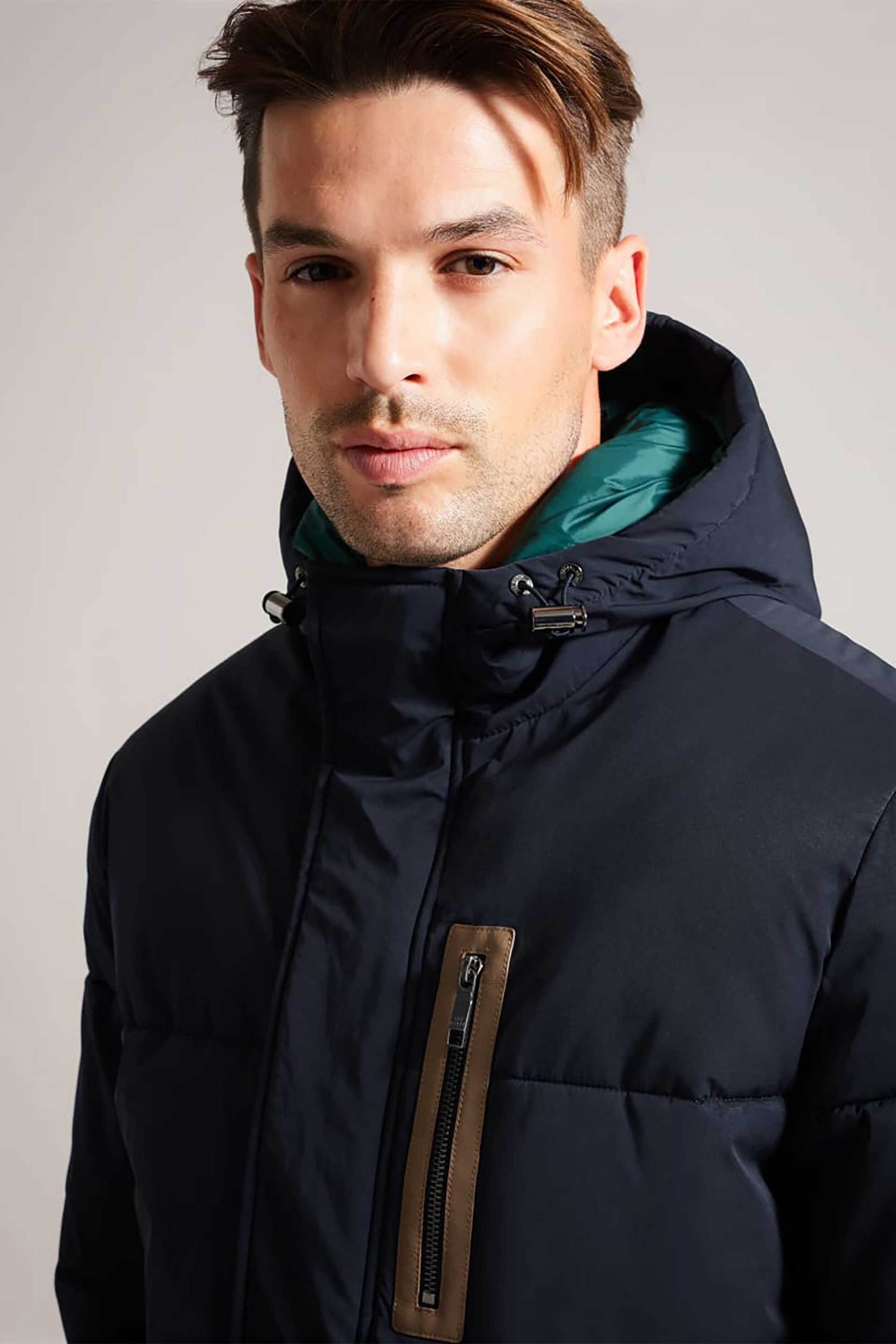 Ted Baker ανδρικό puffer μπουφάν με κουκούλα "Kinmont" - 271141 Σκούρο Μπλε φωτογραφία