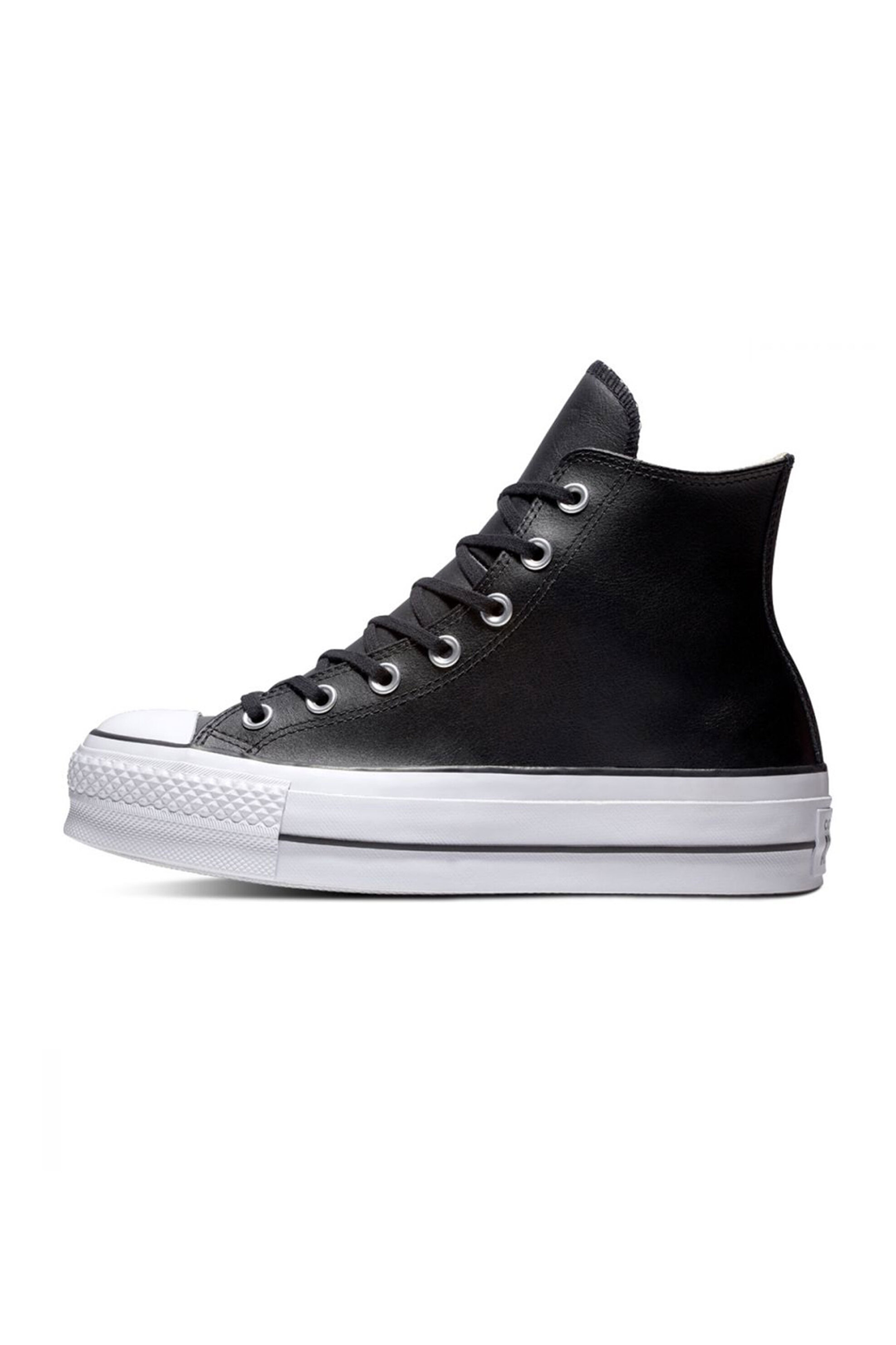 Converse γυναικεία δερμάτινα chunky sneakers μποτάκι "Chuck Taylor All Star Lift" - 561675C Μαύρο φωτογραφία