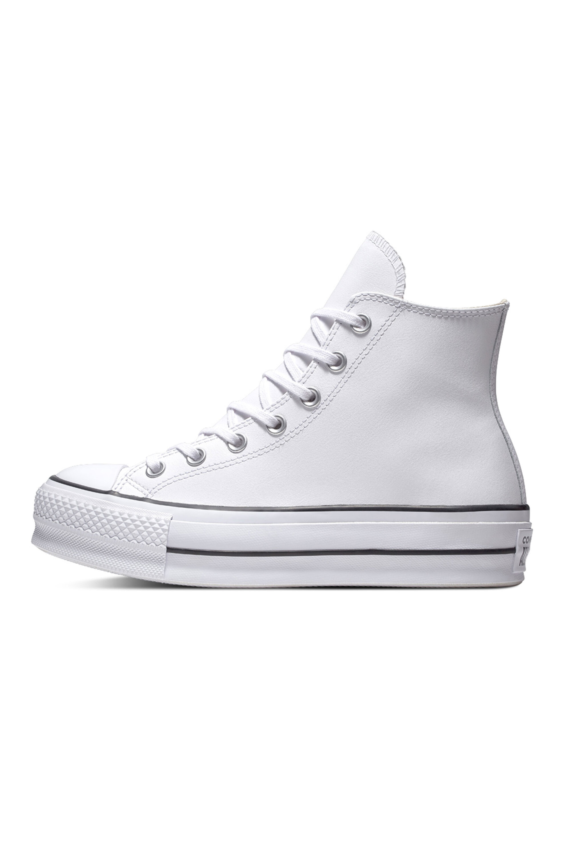 Converse γυναικεία δερμάτινα chunky sneakers μποτάκι "Chuck Taylor All Star Lift" - 561676C Λευκό φωτογραφία