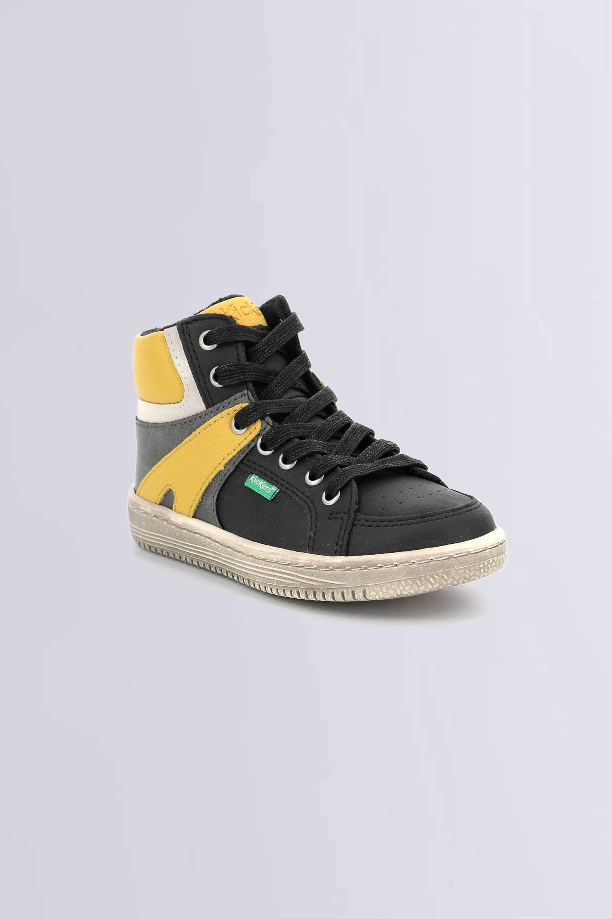 Kickers παιδικά μποτάκια sneakers με κορδόνια "Lowell" - 739356-30 Κίτρινο φωτογραφία