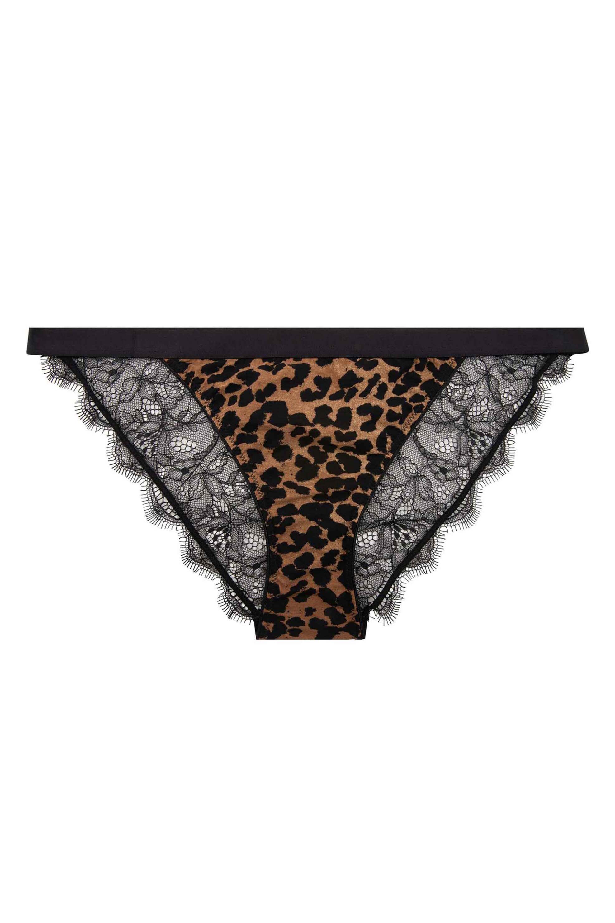  Love Stories γυναικείο σλιπ brief με leopard print και floral δαντέλα 