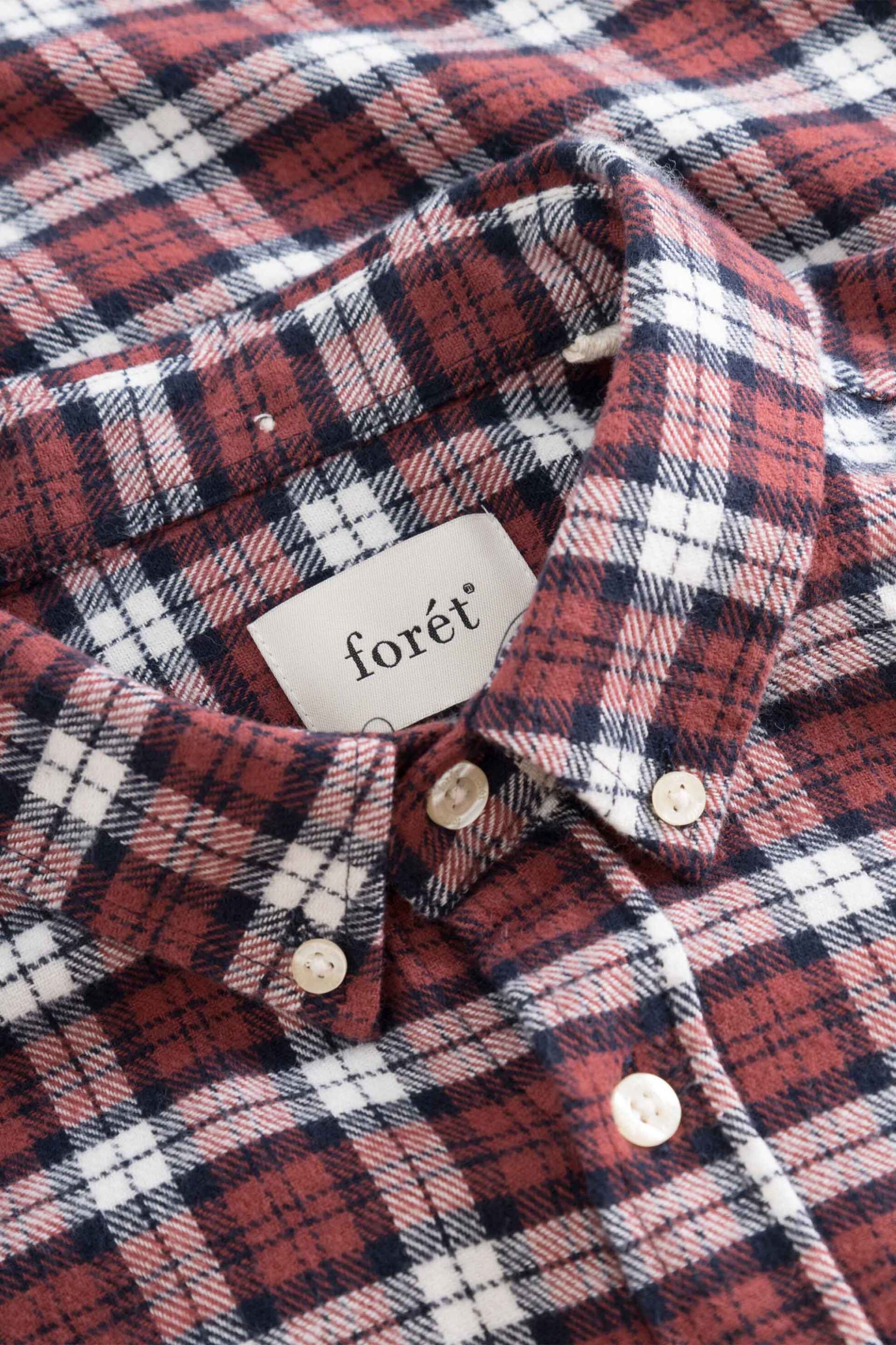 Forét ανδρικό πουκάμισο button down με καρό σχέδιο Regular Fit "Hornet" - 2850 Κεραμιδί φωτογραφία