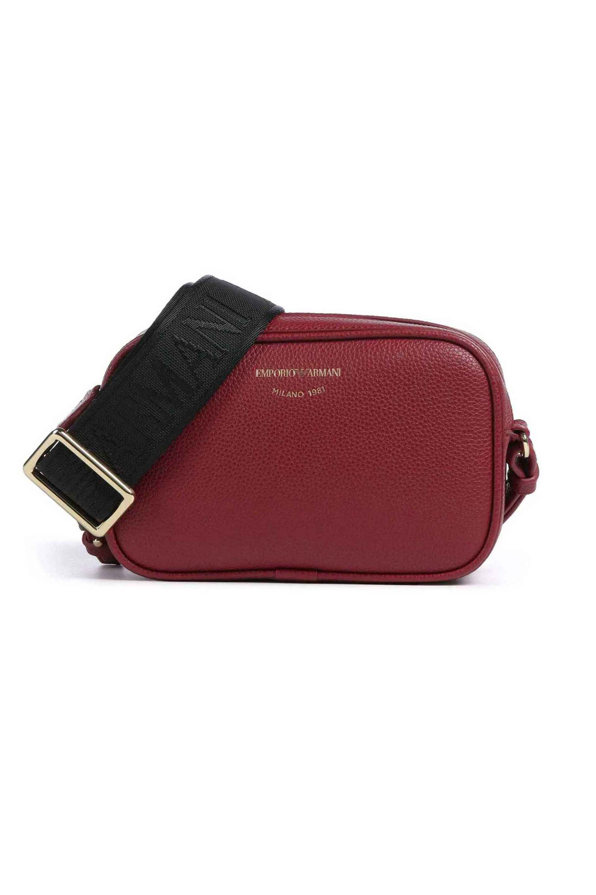  Emporio Armani γυναικεία τσάντα crossbody με λογότυπο - EW000537AF12036 Μπορντό 2025