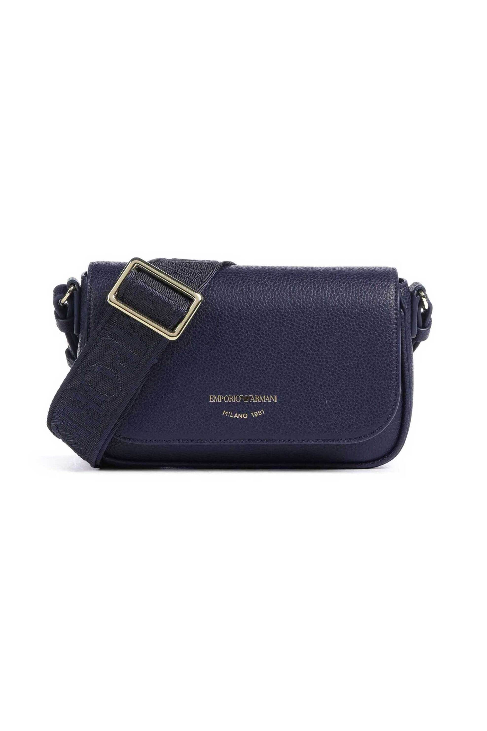  Emporio Armani γυναικεία τσάντα crossbody με λογότυπο - EW000538AF12036 Μπλε Σκούρο 2025