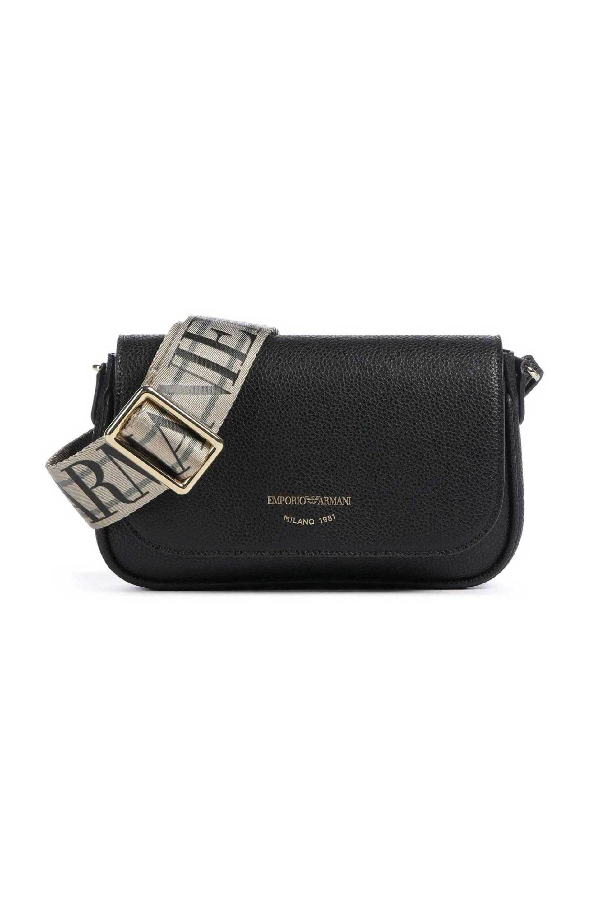  Emporio Armani γυναικεία τσάντα crossbody με λογότυπο - EW000538AF12103 Μαύρο 2025