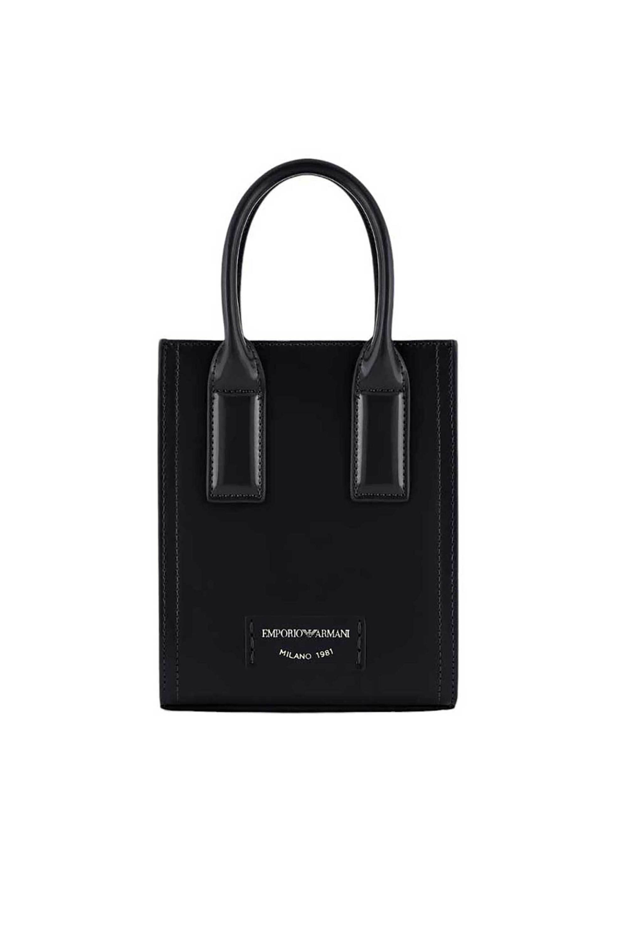  Emporio Armani γυναικείο mini bag με logo patch - Y3H339YWE2D Μαύρο 2025