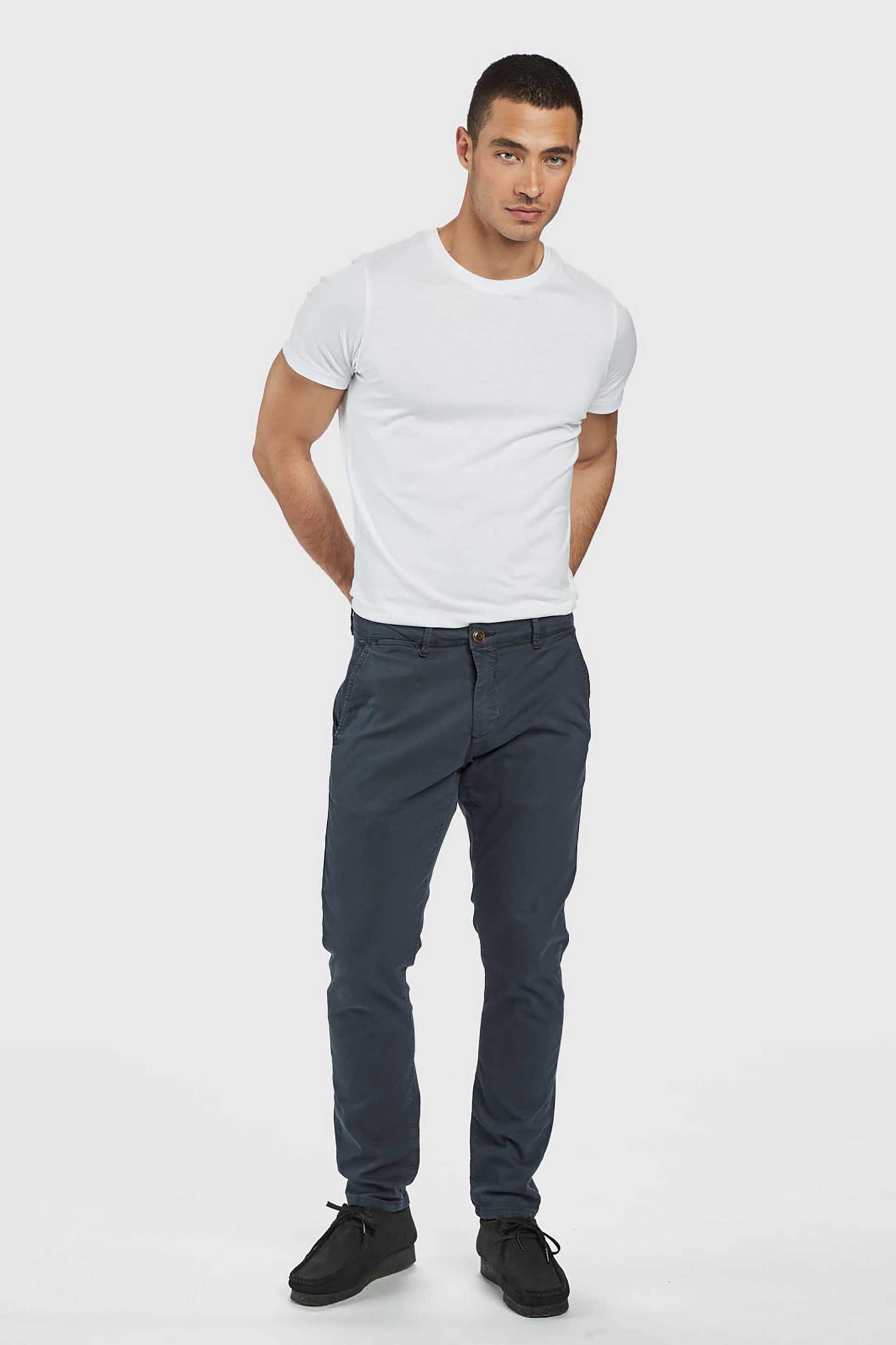 GABBA Gabba ανδρικό chino παντελόνι Slim Fit "Paul K3280" - 2200211070 Σκούρο Μπλε