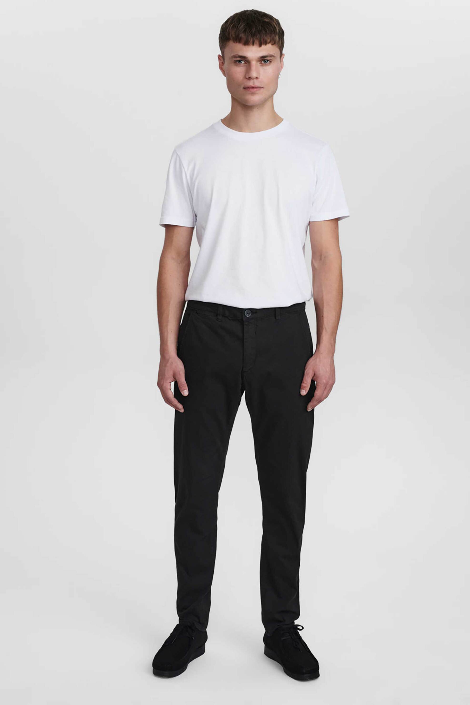 GABBA Gabba ανδρικό chino παντελόνι Slim Fit "Paul K3280" - 2200211070 Μαύρο