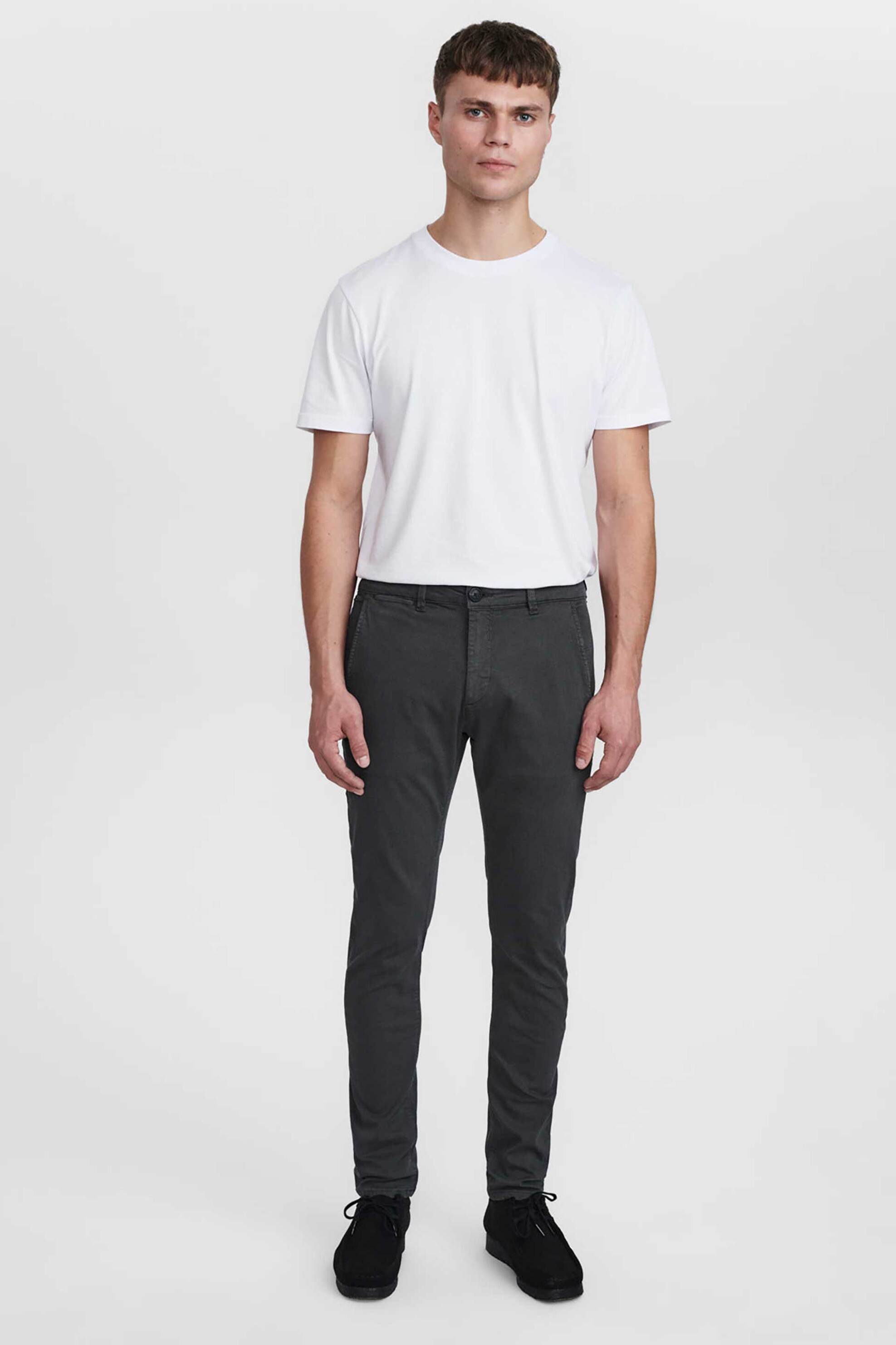 GABBA Gabba ανδρικό chino παντελόνι Slim Fit "Paul K3280" - 2200211070 Ανθρακί