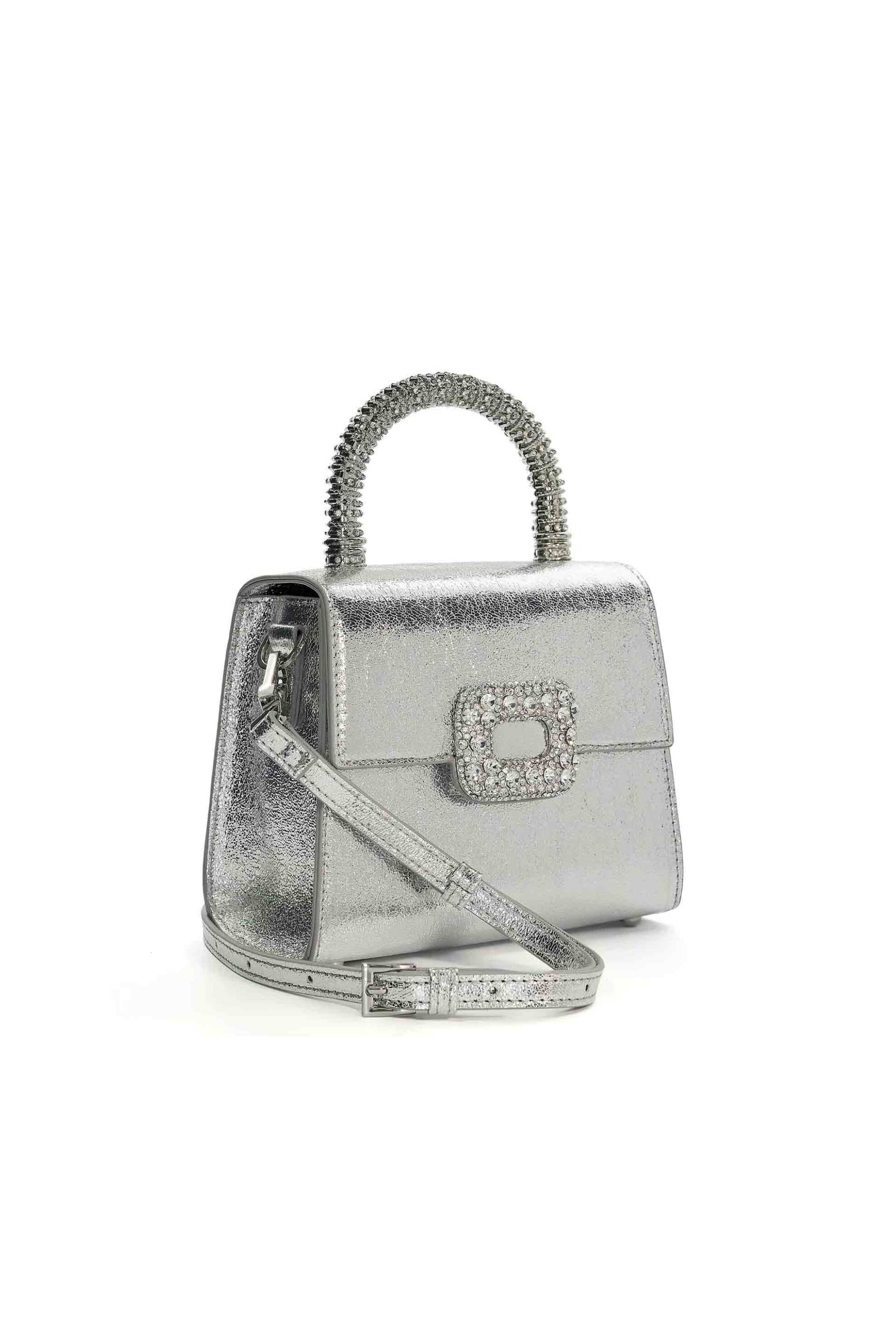 Dune London γυναικείο mini bag μεταλλιζέ "Bolenna" - 0007500110063 Ασημί φωτογραφία