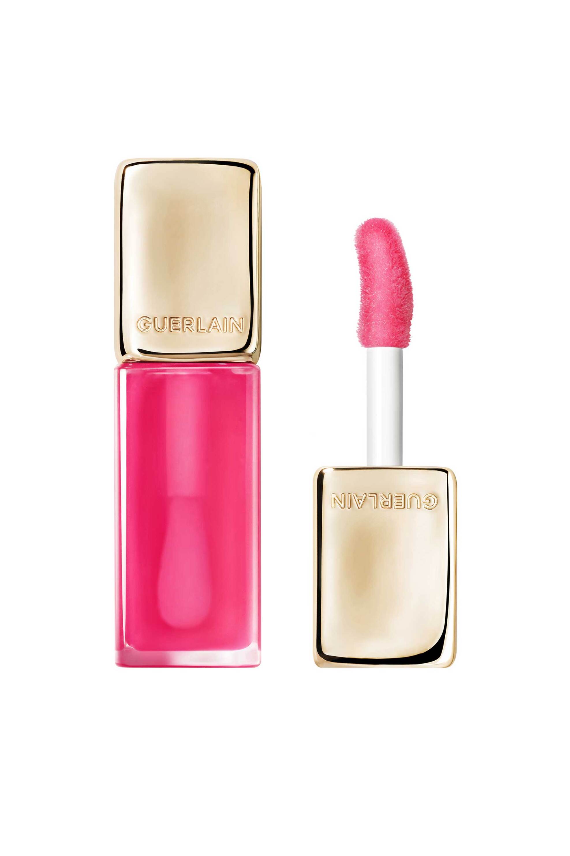 GUERLAIN Guerlain Kisskiss Bee Glow Oil 92% Natural-Origin Honey Tint Lip Oil - G044111 458 Pop Rose Glow