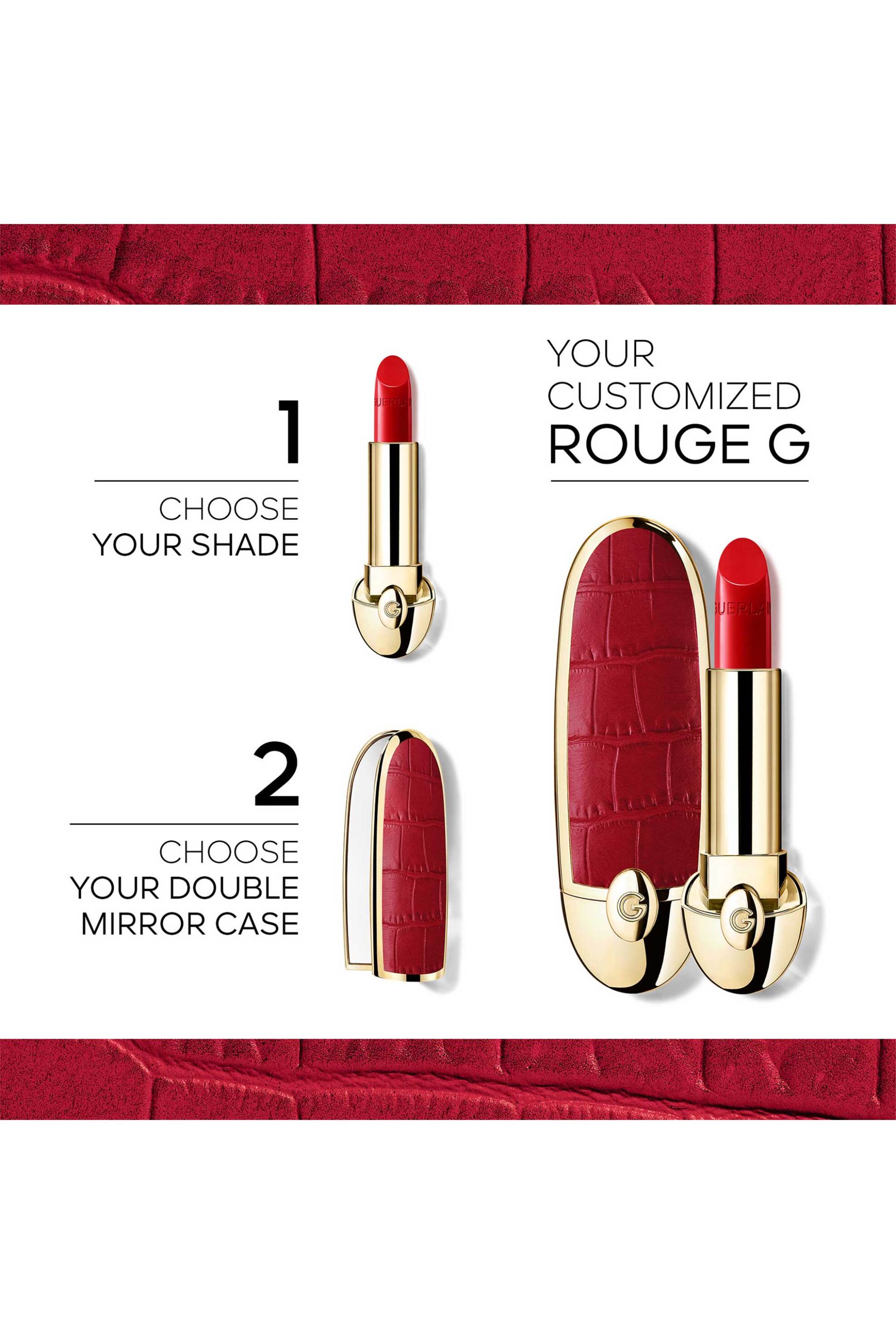 Guerlain Rouge G The Double Mirror Jewel Case The Customisable Ultra-Care Lipstick - G043944 Le Camel φωτογραφία