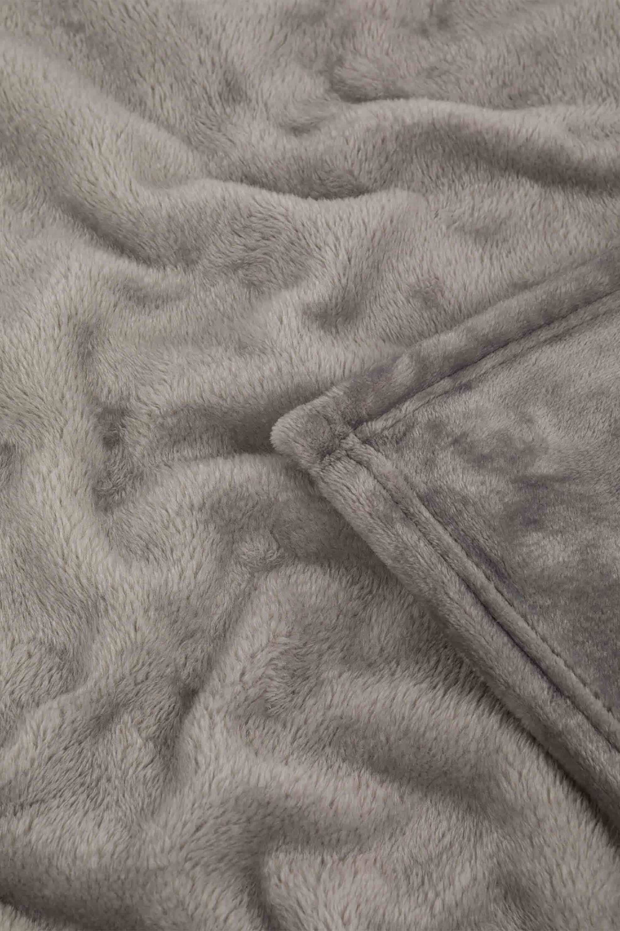 Coincasa κουβέρτα fleece μονή μονόχρωμη 200 x 150 cm - 007373892 Γκρι φωτογραφία