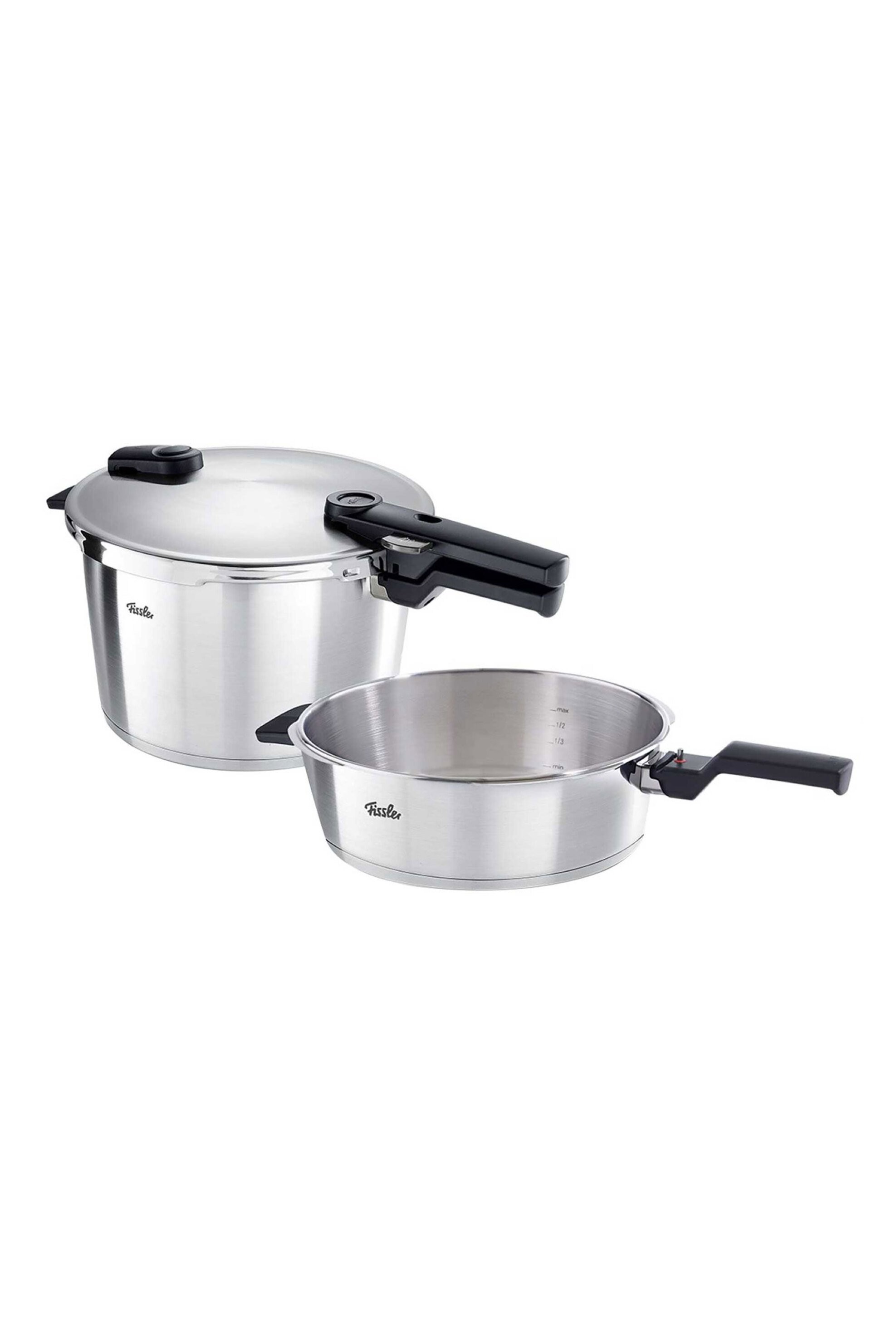 FISSLER Fissler σετ ανοξείδωτη χύτρα ταχύτητας και τηγάνι 8 L και 4,5 L (2 τεμάχια) - 60281011000