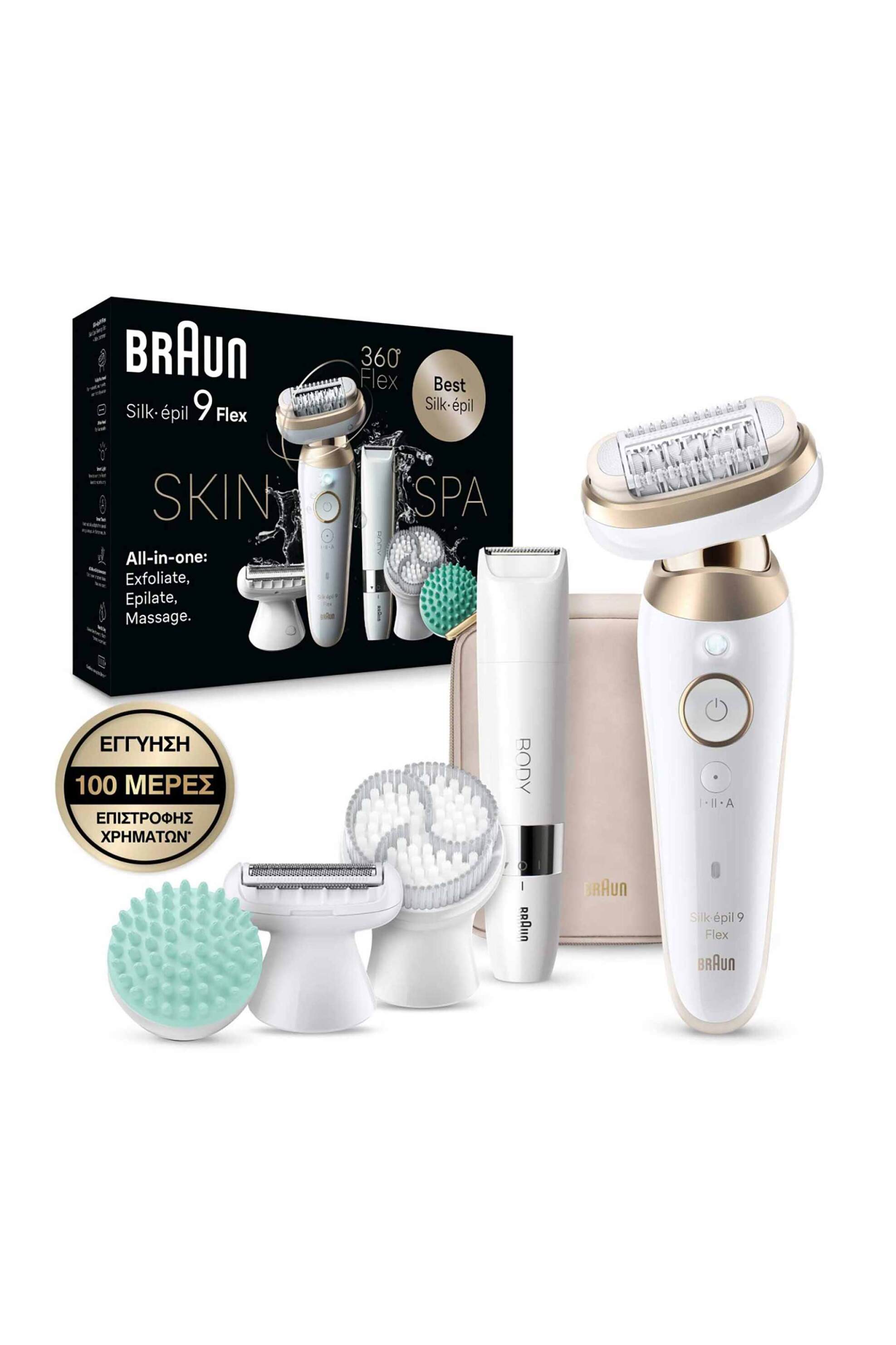 BRAUN Braun αποτριχωτική μηχανή Silk-Epil 9 Flex Beauty Set - SES9-481/3D