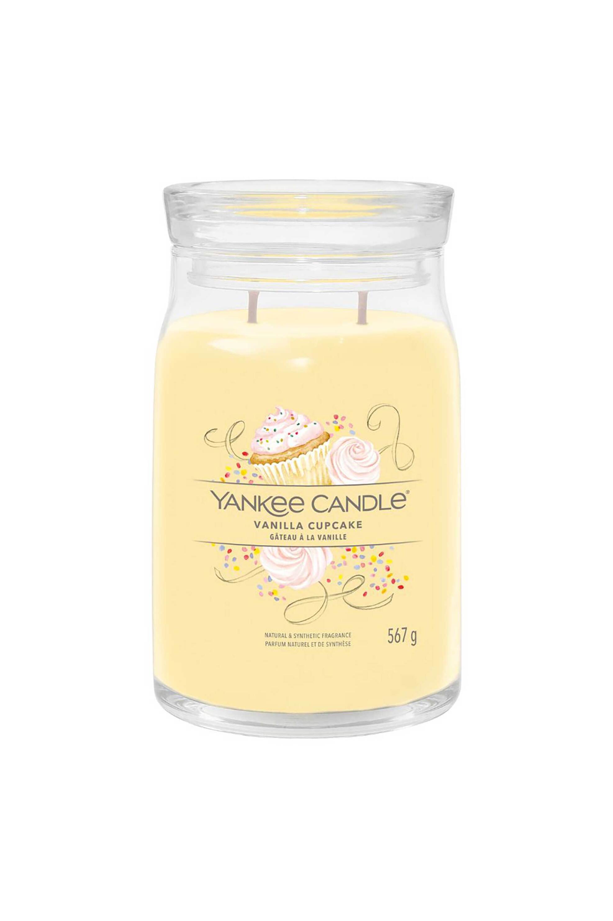 YANKEE CANDLE Yankee Candle αρωματικό κερί σε γυάλινο δοχείο large "Signature Vanilla cupcake" - 1629969E