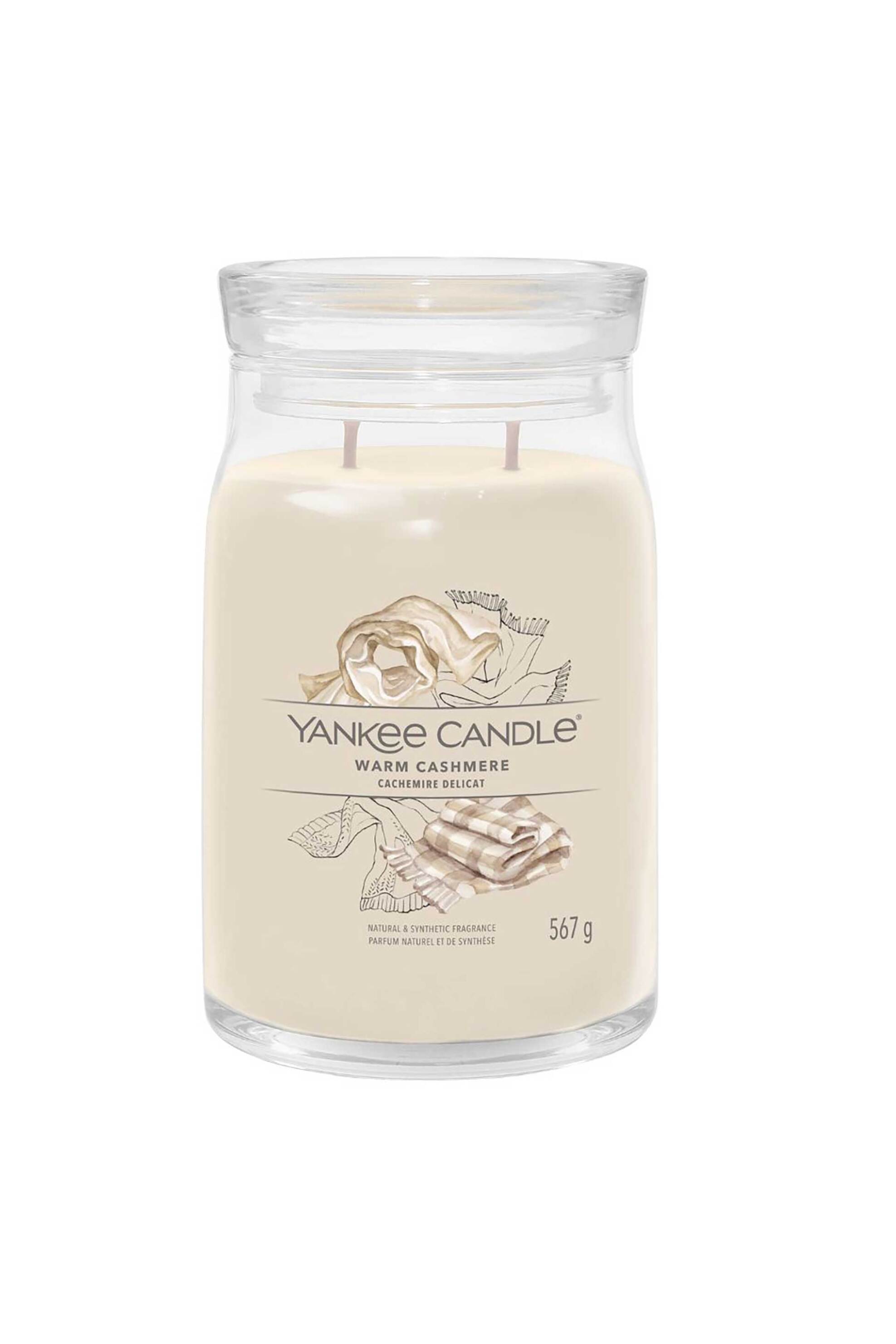 YANKEE CANDLE Yankee Candle αρωματικό κερί σε γυάλινο δοχείο large "Signature Warm cashmere" - 1701379E