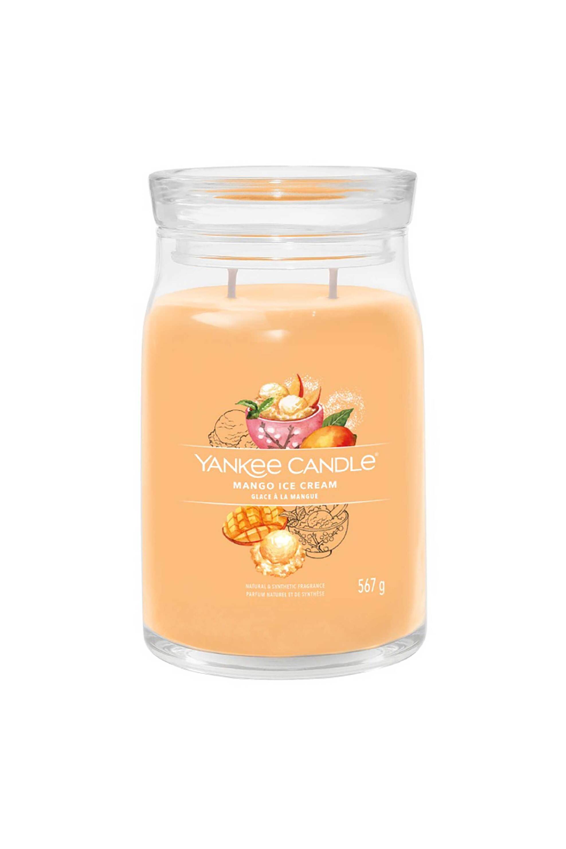 YANKEE CANDLE Yankee Candle αρωματικό κερί σε γυάλινο δοχείο large "Signature Mango Ice cream" - 1632326E