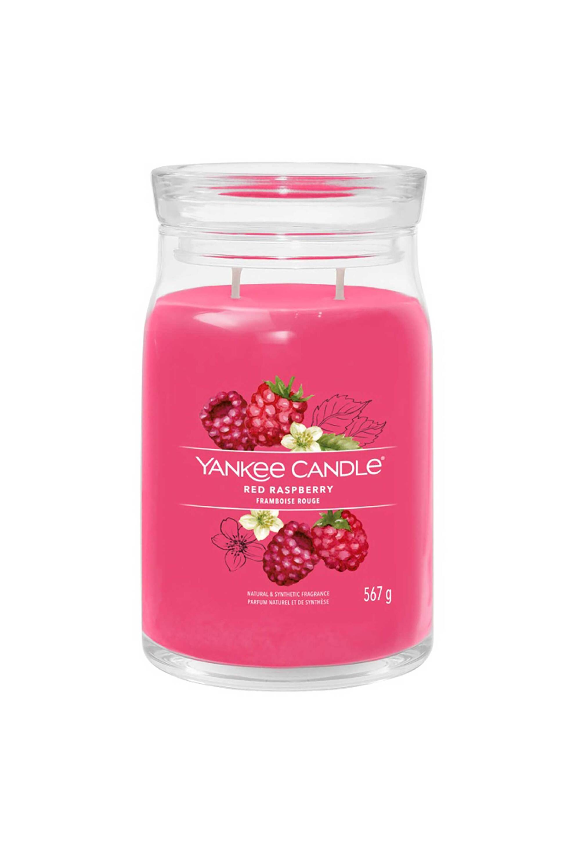 YANKEE CANDLE Yankee Candle αρωματικό κερί σε γυάλινο δοχείο large "Signature Red Raspberry" - 1701375E