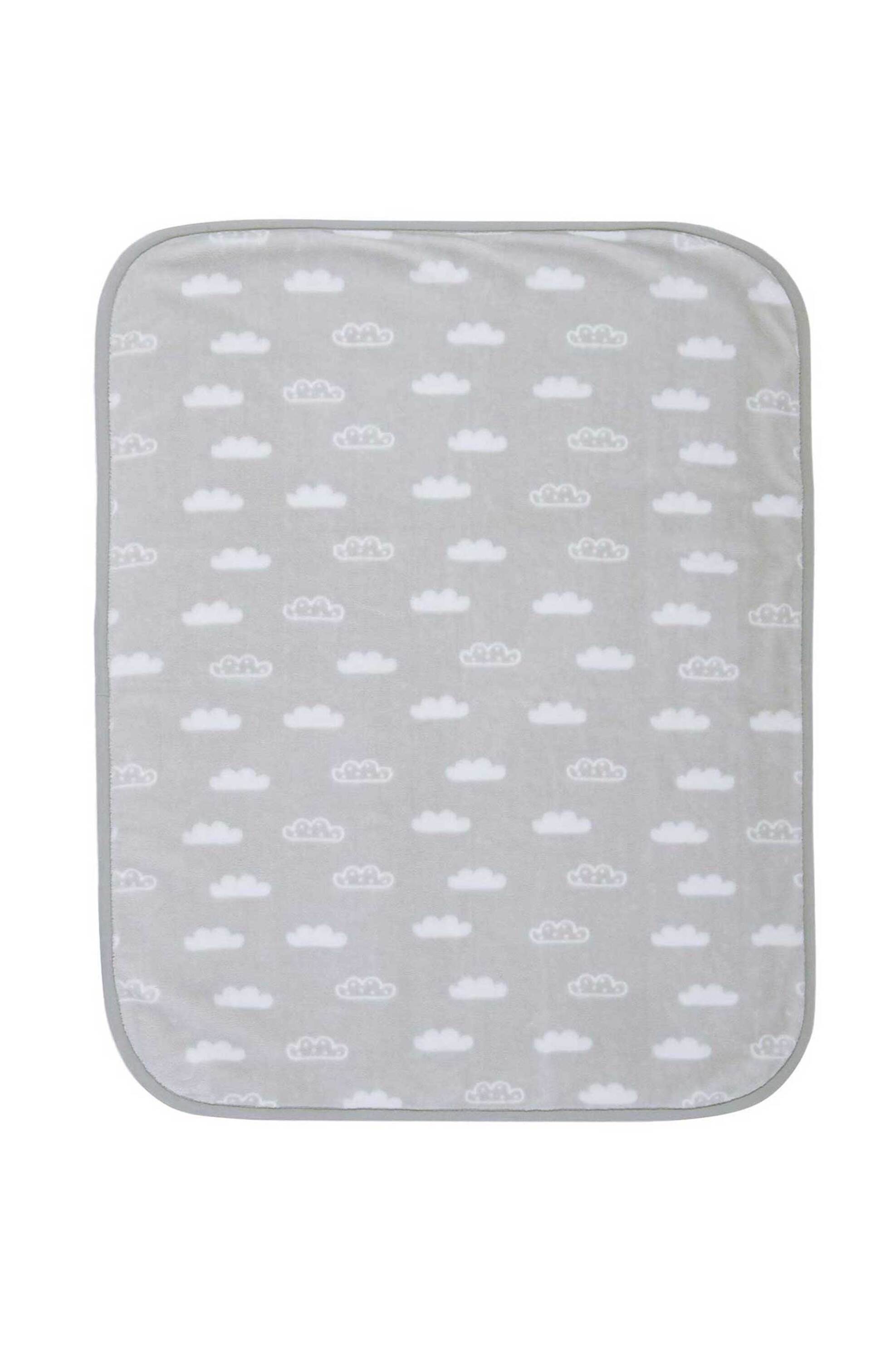 NEF-NEF HOMEWARE NEF-NEF βρεφική κουβέρτα αγκαλιάς βελουτέ "Clouds" 75 x 100 cm - 033963 Γκρι