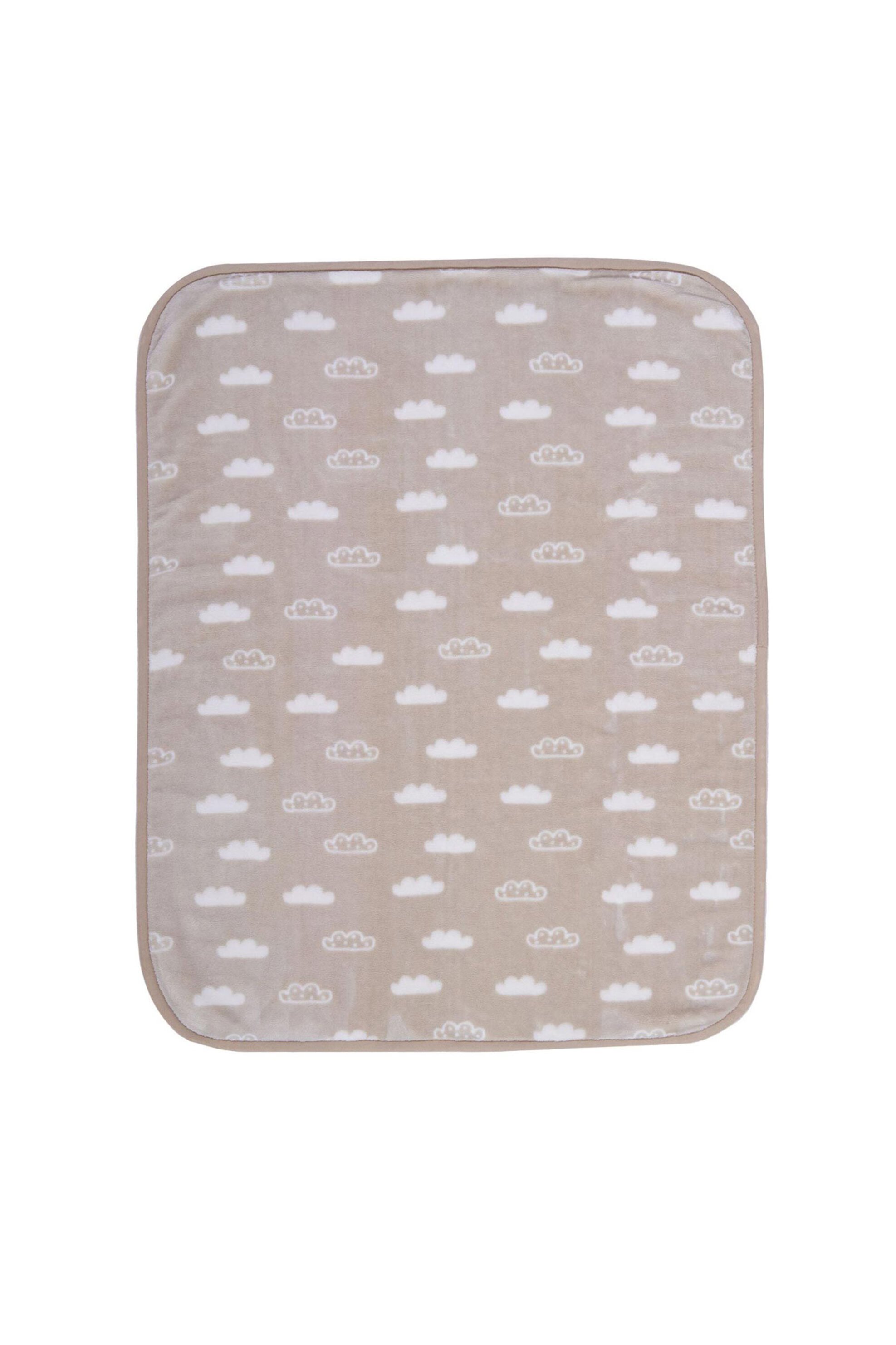 NEF-NEF HOMEWARE NEF-NEF βρεφική κουβέρτα αγκαλιάς βελουτέ "Clouds" 75 x 100 cm - 033963 Μπεζ