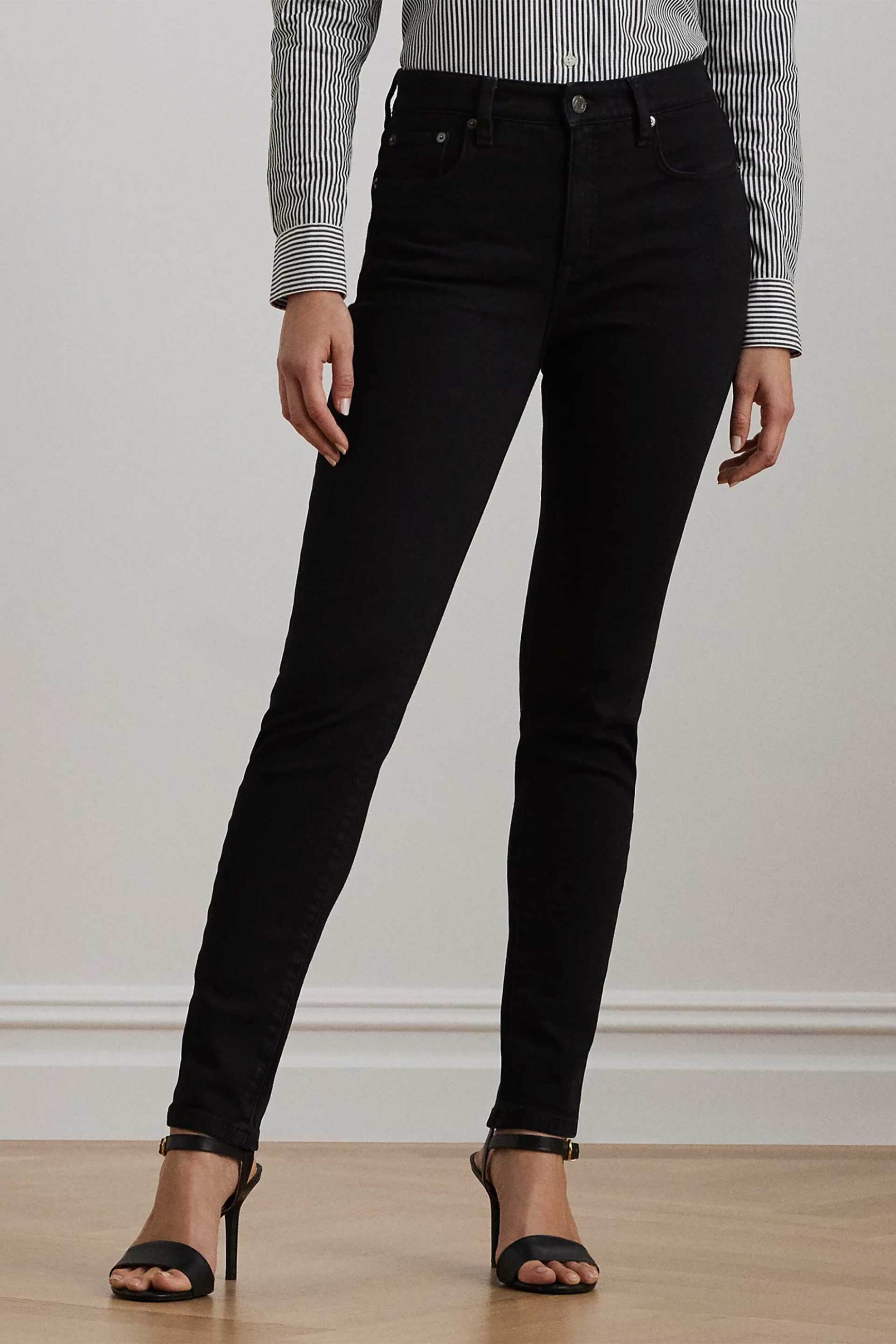 Lauren Ralph Lauren γυναικείο τζιν παντελόνι ψηλόμεσο Skinny Fit - 200926076001 Μαύρο φωτογραφία