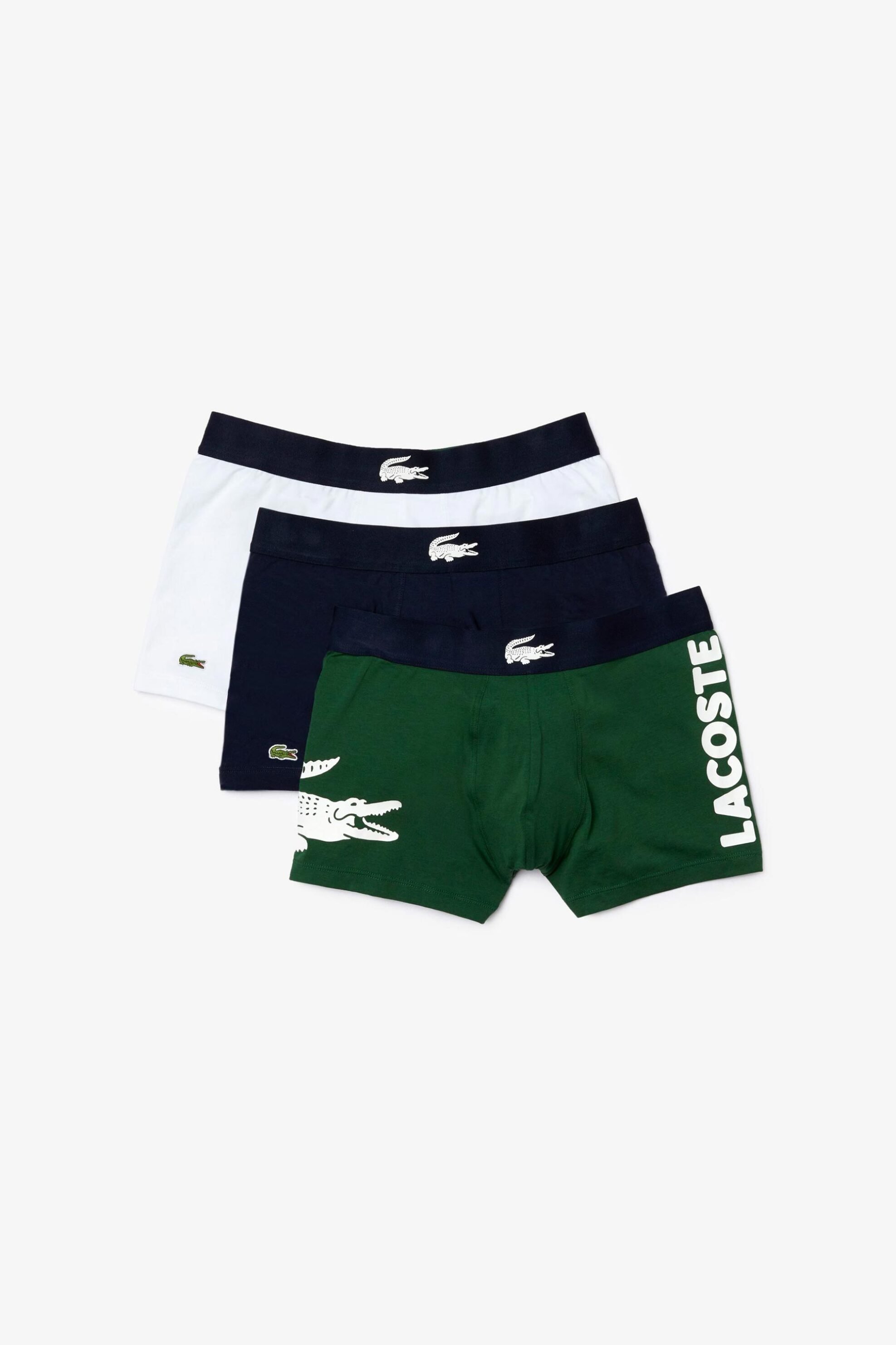 LACOSTE Lacoste σετ ανδρικά εσώρουχα boxer με λογότυπο (3 τεμάχια) - 5H1803 Πράσινο