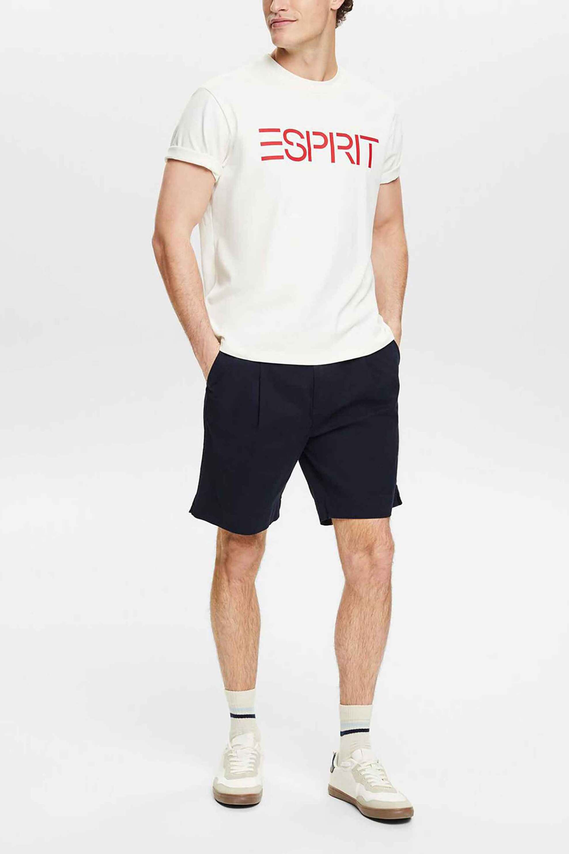 ESPRIT Esprit ανδρική chino βερμούδα μονόχρωμη - 044EE2C330 Μπλε Σκούρο