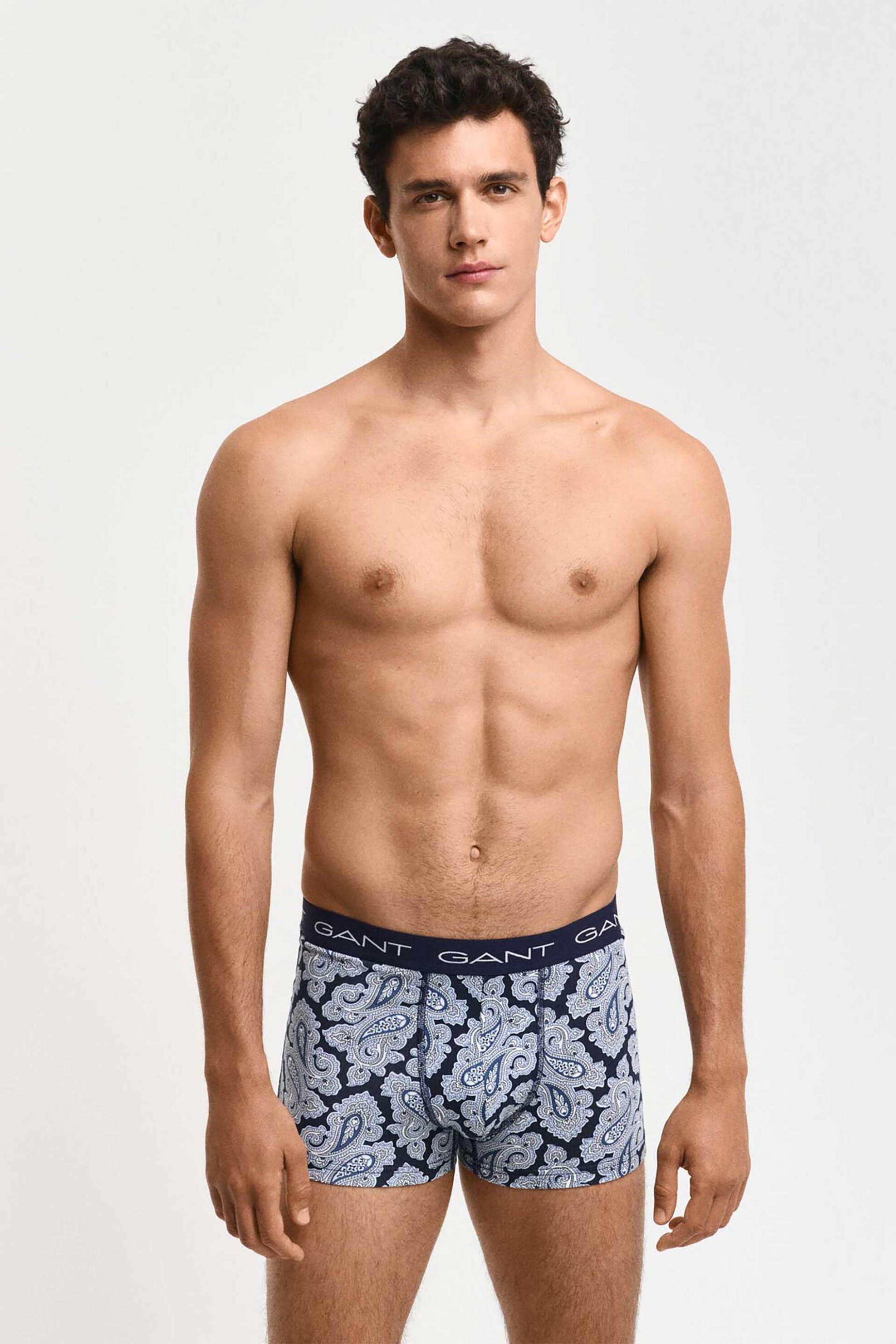 Gant σετ ανδρικά εσώρουχα boxer με λογότυπο και paisley print (3 τεμάχια) - 902433033 Μπλε Σκούρο φωτογραφία