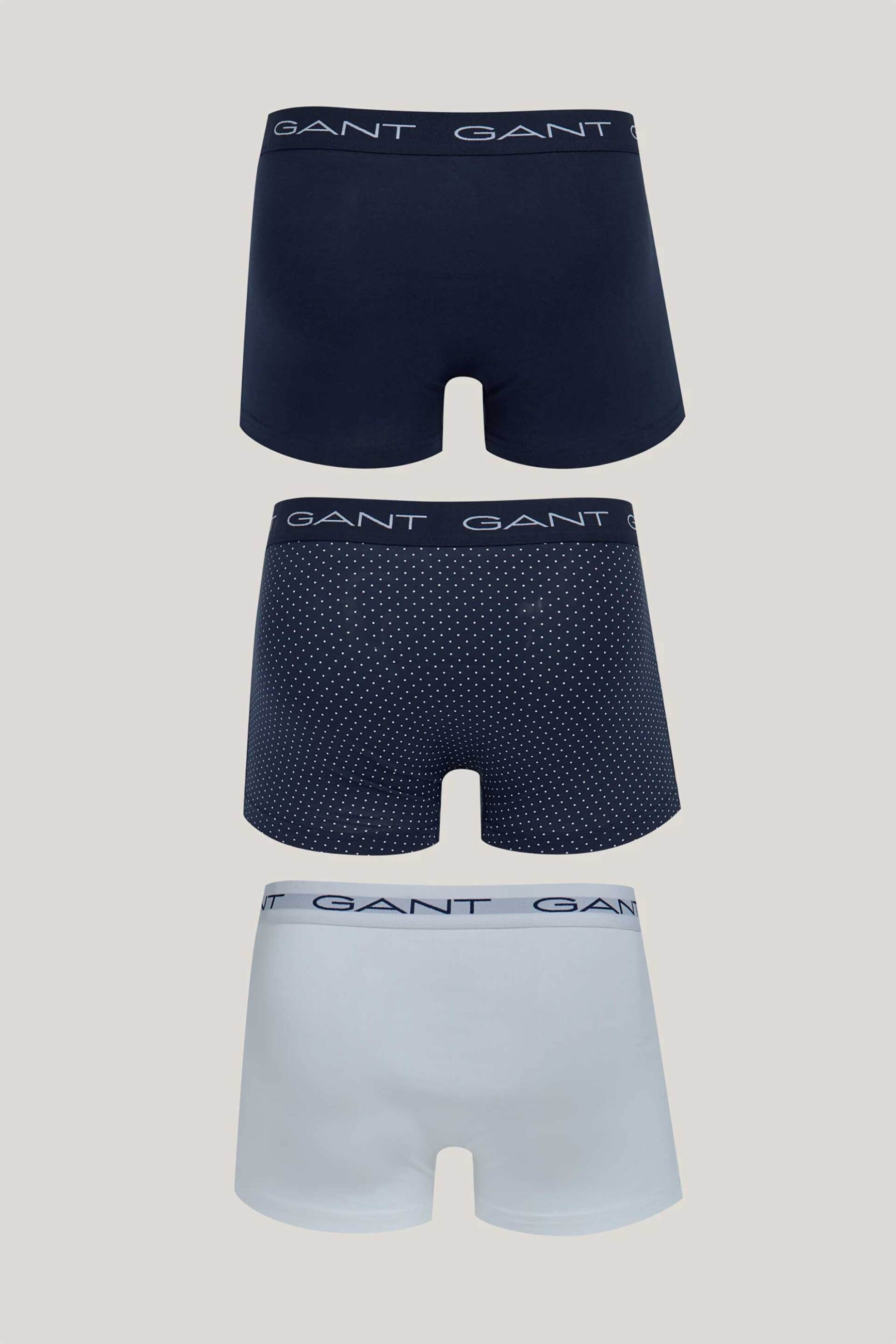 Gant σετ ανδρικά εσώρουχα boxer με λογότυπο και micro dot print (3 τεμάχια) - 902433053 Μπλε Σκούρο φωτογραφία