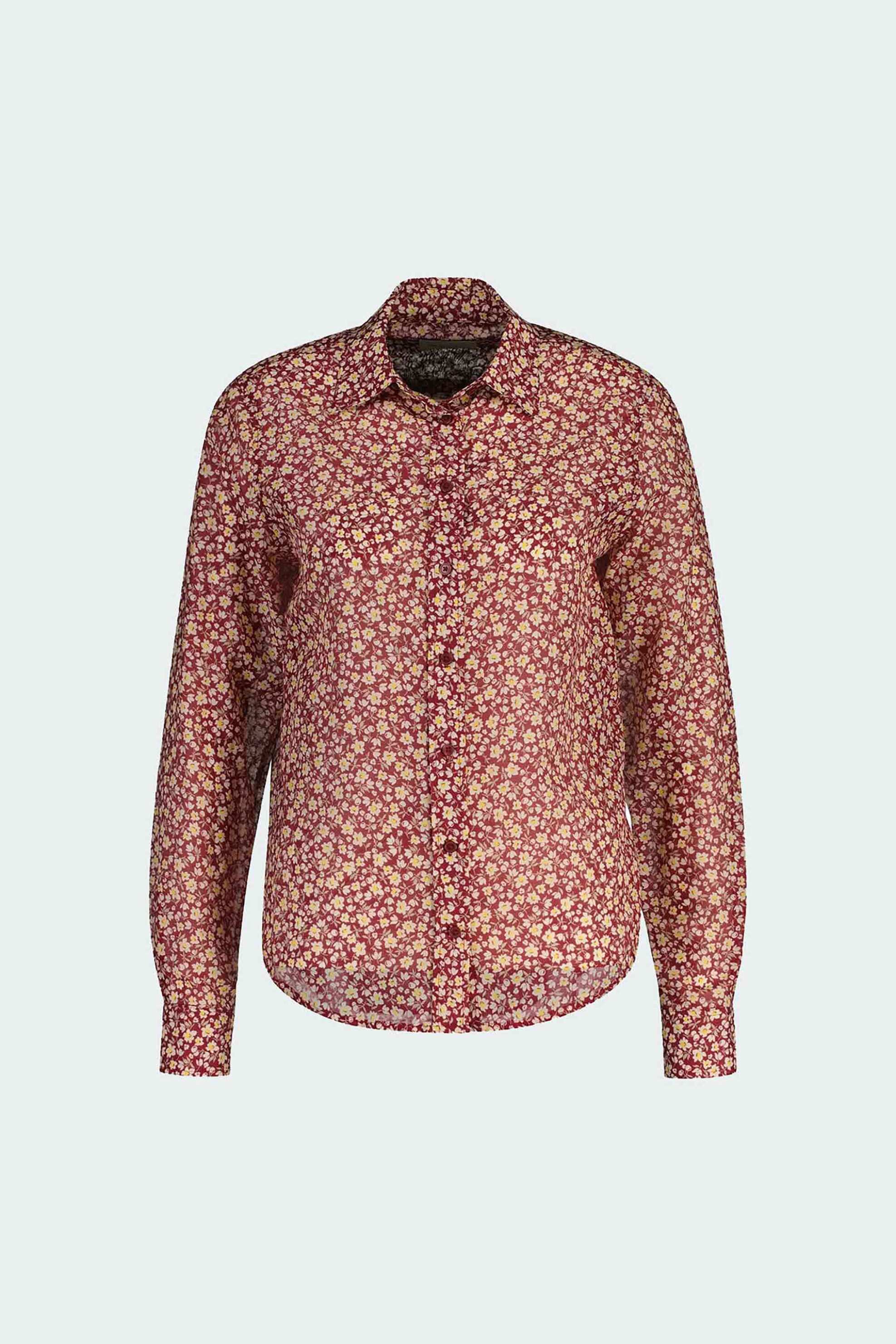 GANT Gant γυναικείο πουκάμισο με floral print Regular Fit - 4300382 Μπορντό 2025