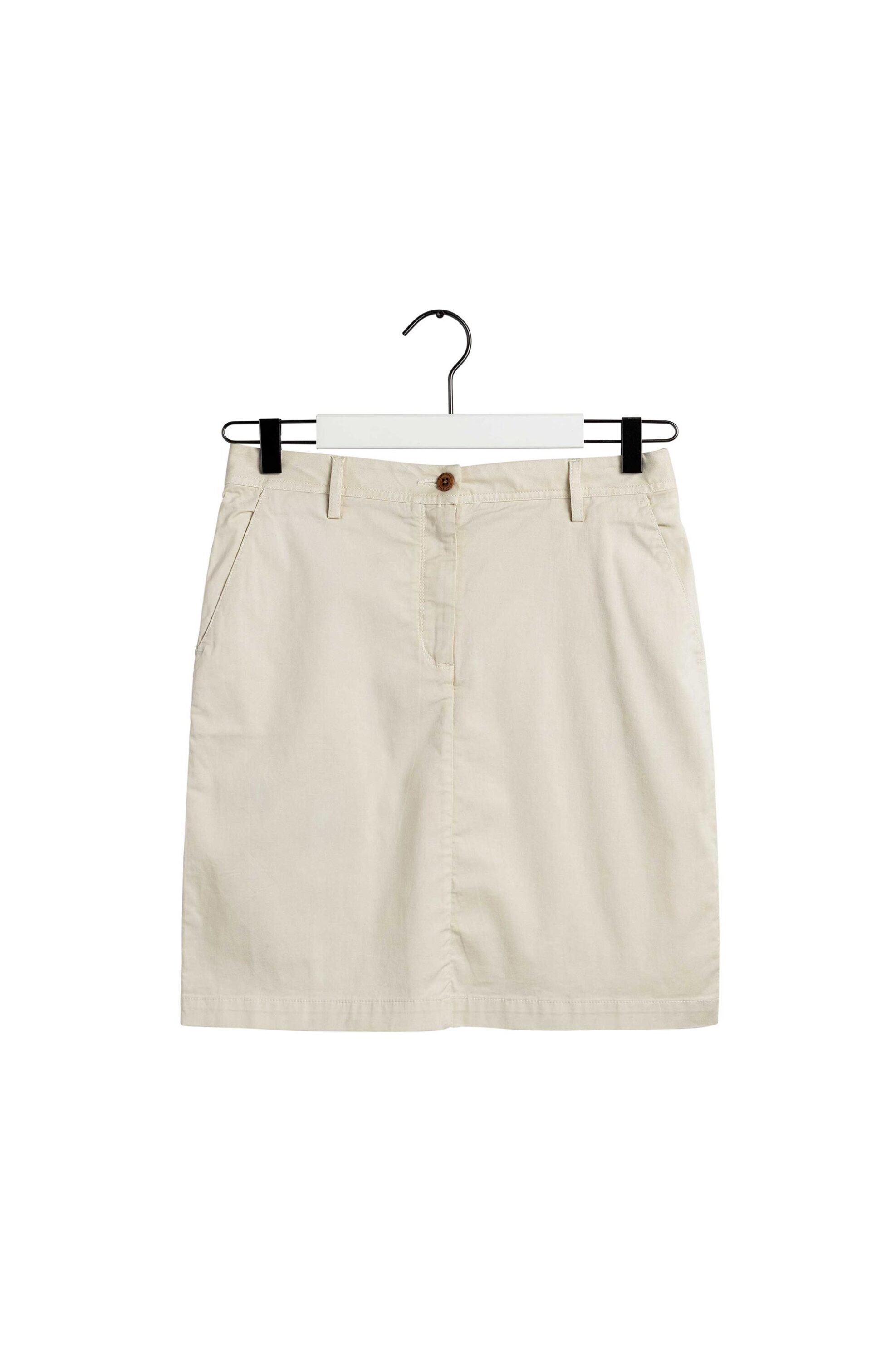 GANT Gant γυναικεία mini φούστα chino μονόχρωμη με τσέπες - 4400039 Εκρού 2025