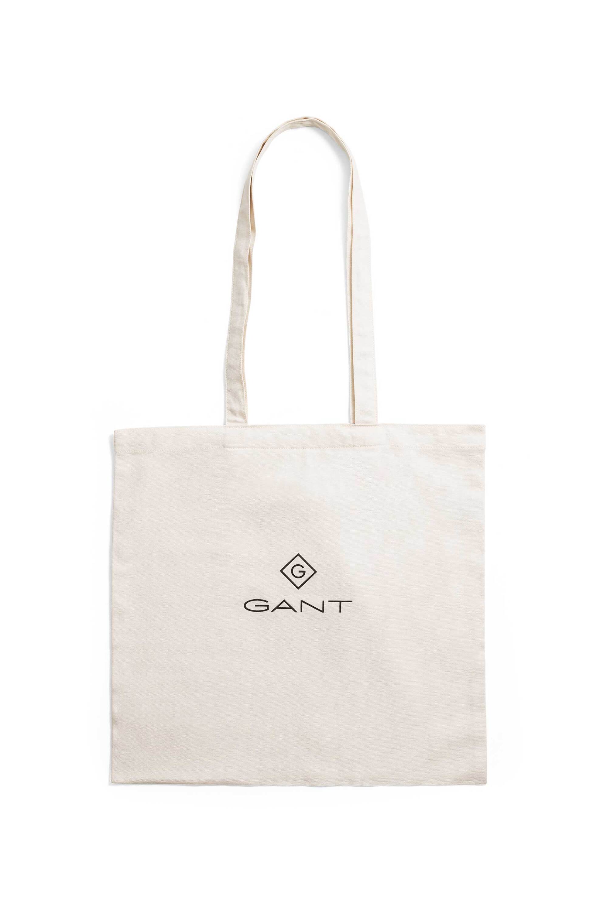 GANT Gant γυναικεία βαμβακερή τσάντα shopper μονόχρωμη με logo print - 4970032 Μπεζ 2025