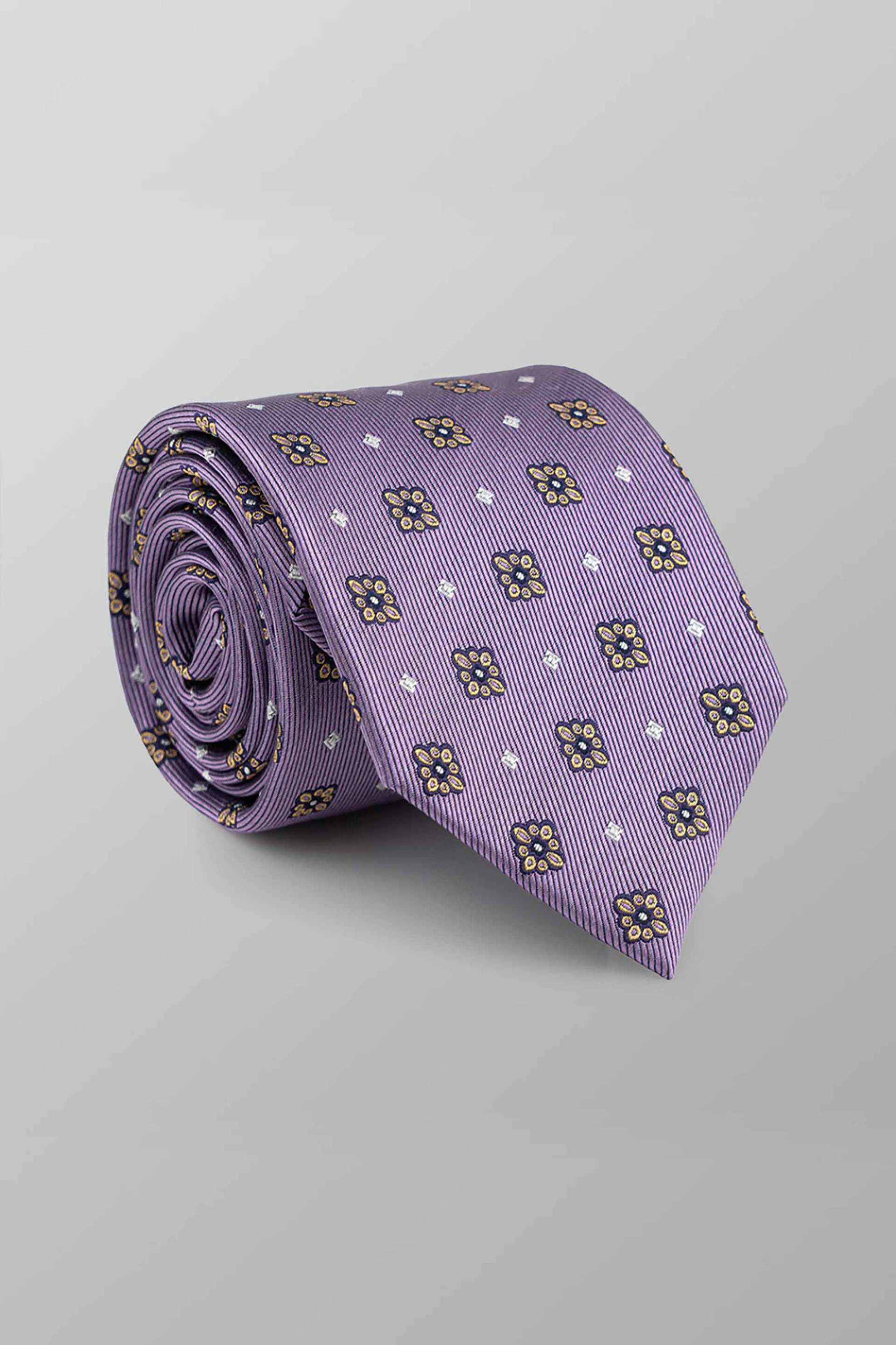 OXFORD COMPANY Oxford Company ανδρική μεταξωτή γραβάτα με all-over - TIE60-401.02 Λιλά